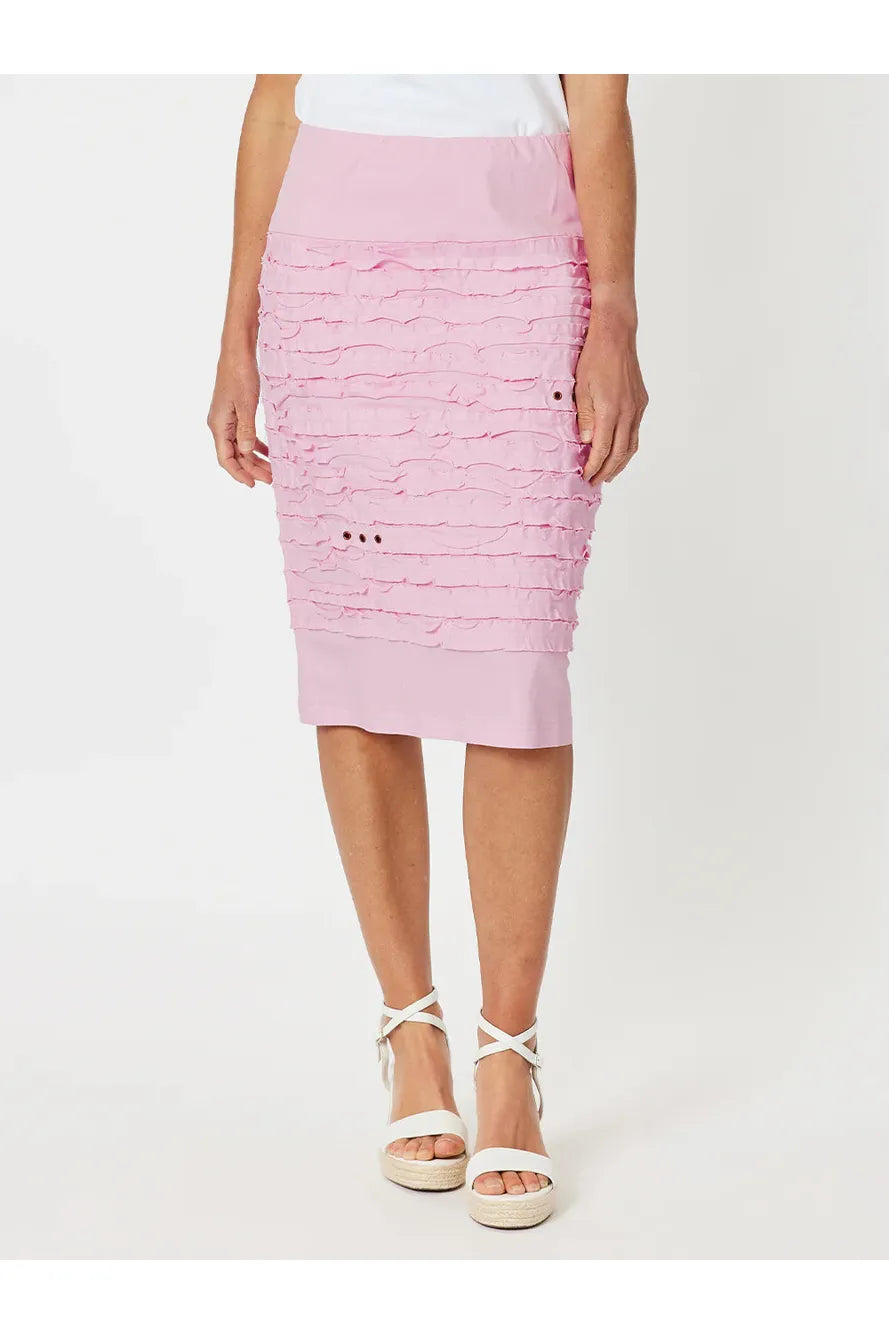 Gordon Smith Charlie Cotton Twill Stretch Skirt - Pink