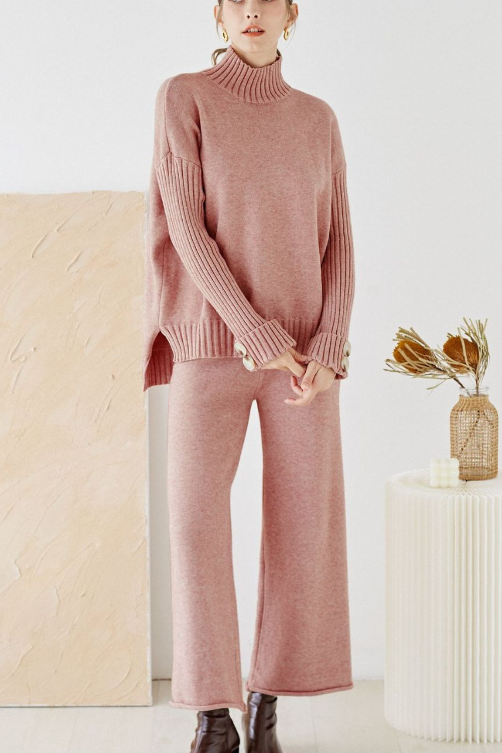 Mutig Knitted Pants Blush