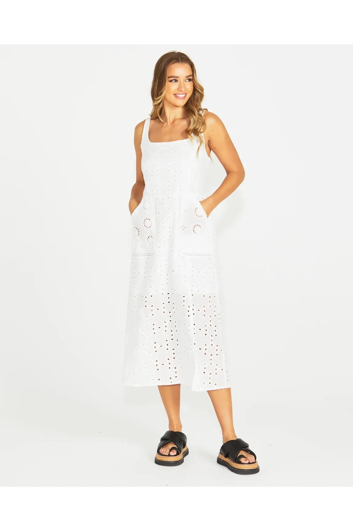 Sass Kirby Midi Dress - Ivory