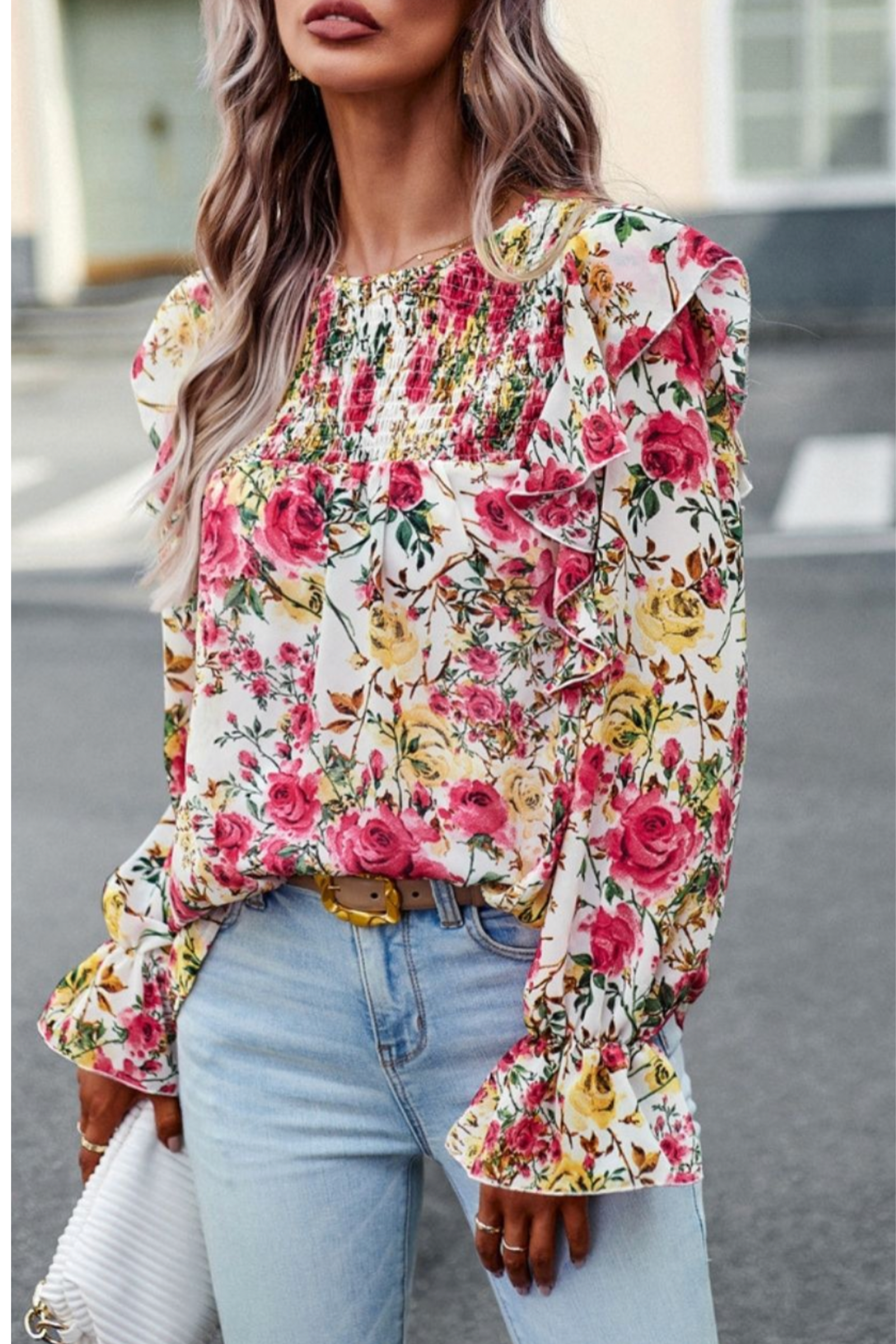 Spring Garden Floral Top