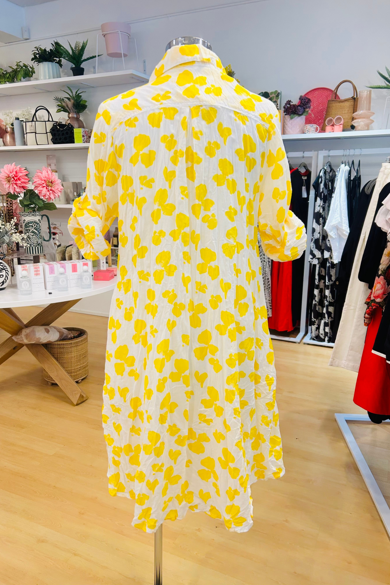 Namastai Cotton Shirtmaker Dress Daffodil