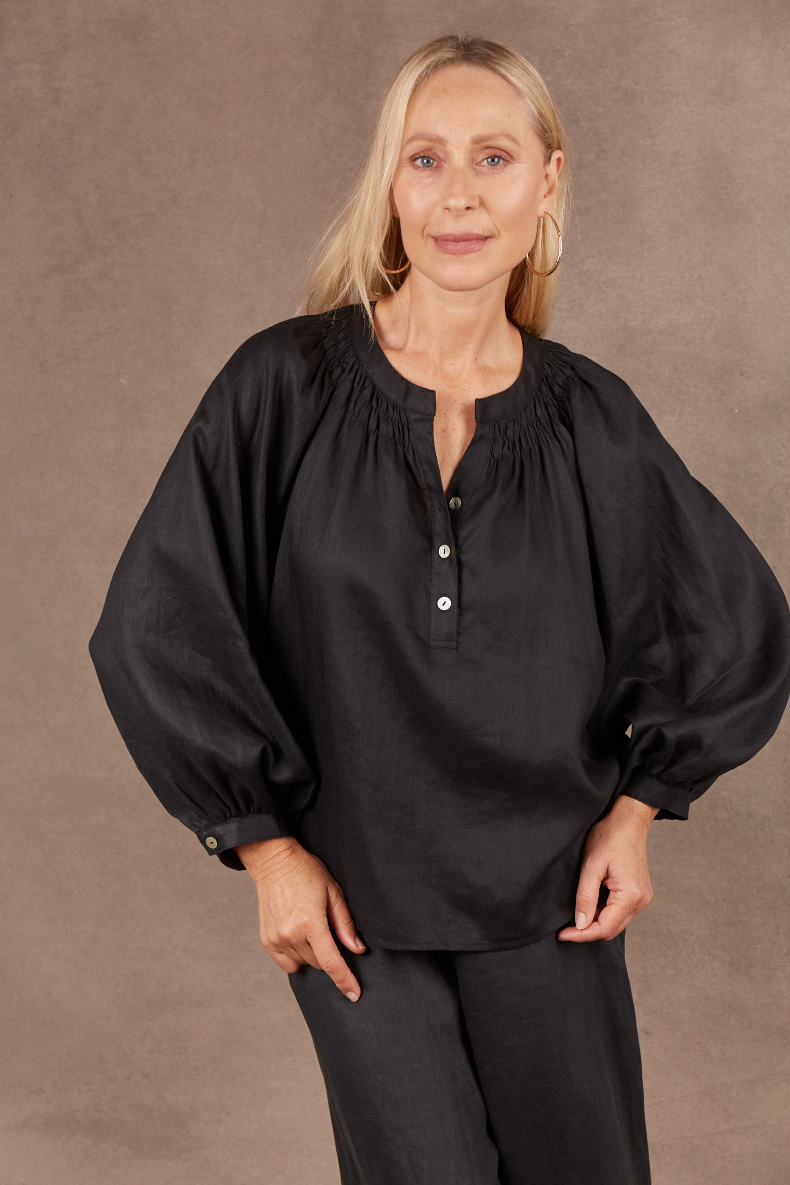 Eb and Ive Nama Blouse Ebony