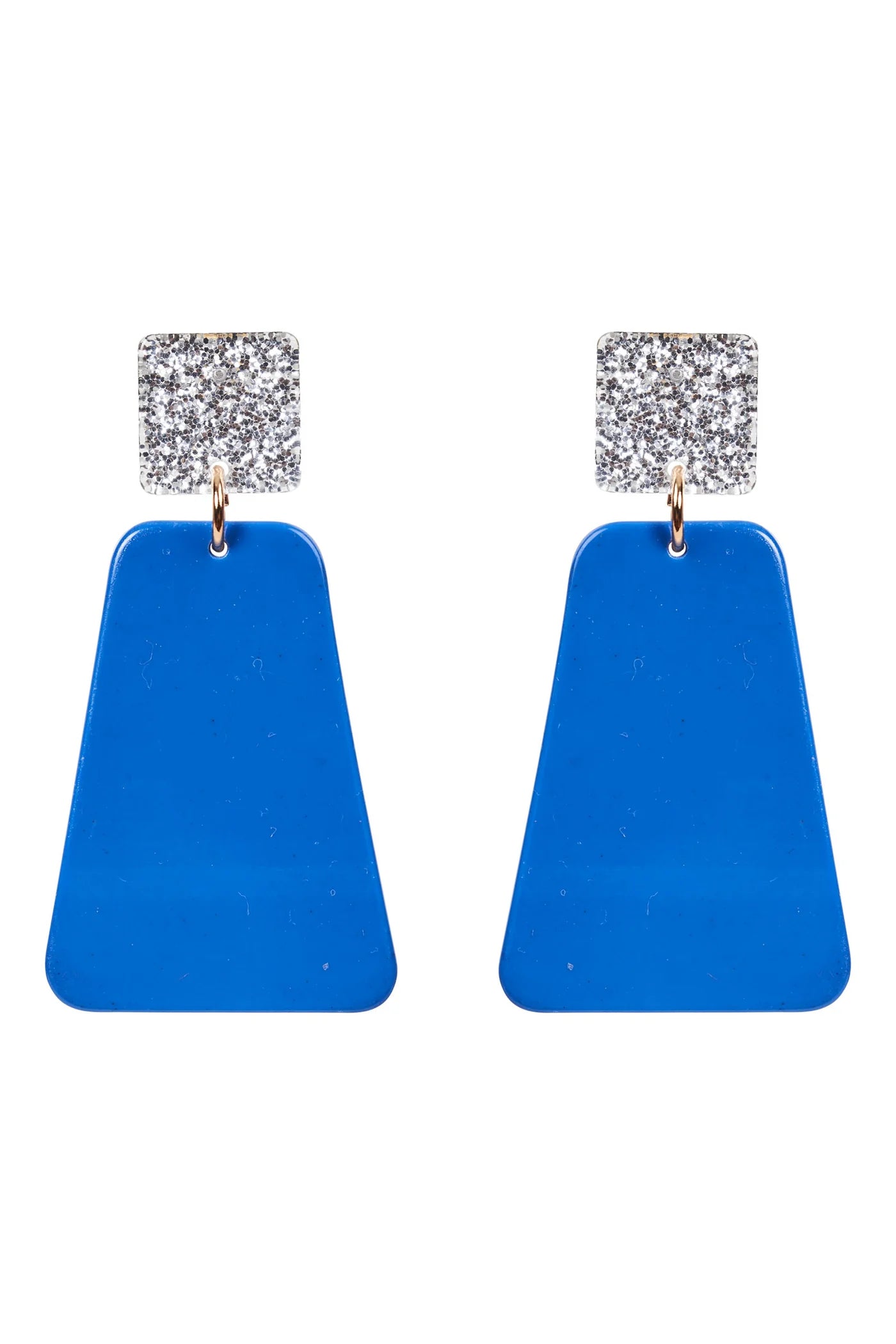 Eb and Ive Elysian Sparkle Earrings - Emerald Neon Cobolt