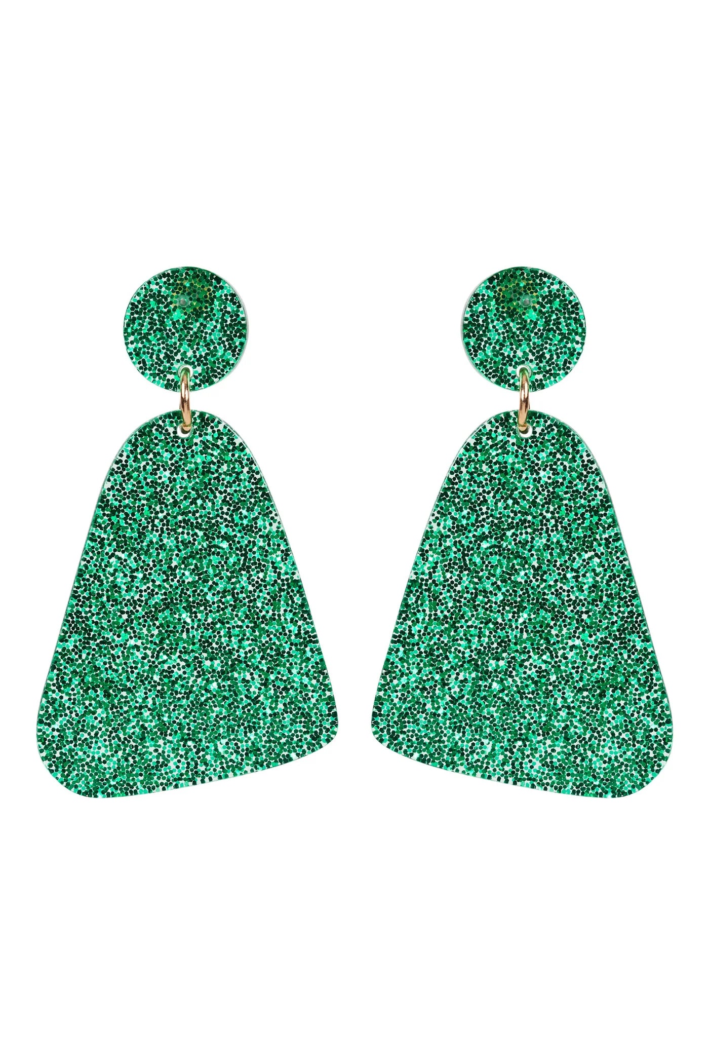 Eb and Ive Jovial Sparkle Earrings - Emerald Gold Granita