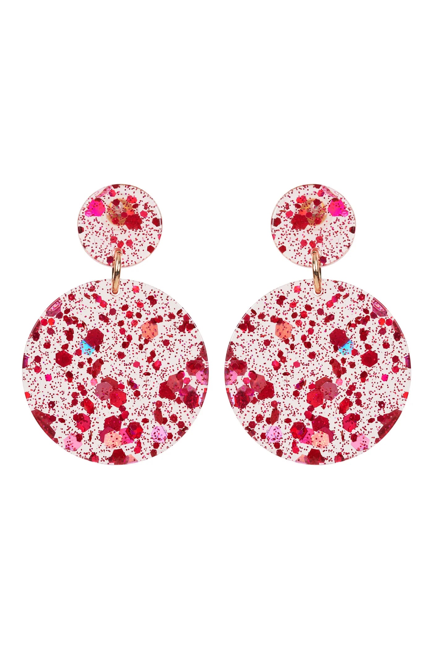 Eb and Ive Merry Earrings - Raspberry and Silver