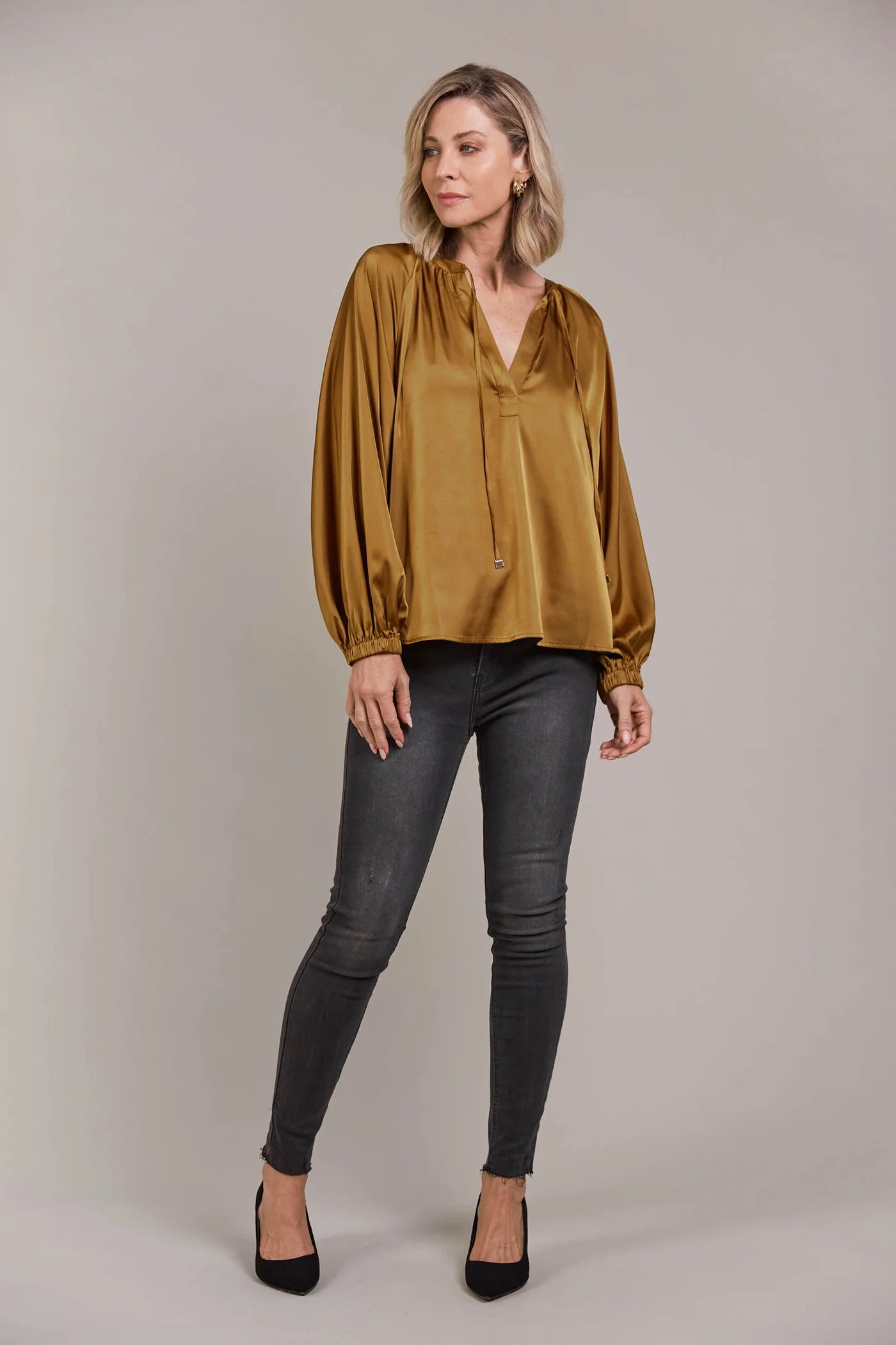 Eb and Ive Ivy Blouse Tobacco