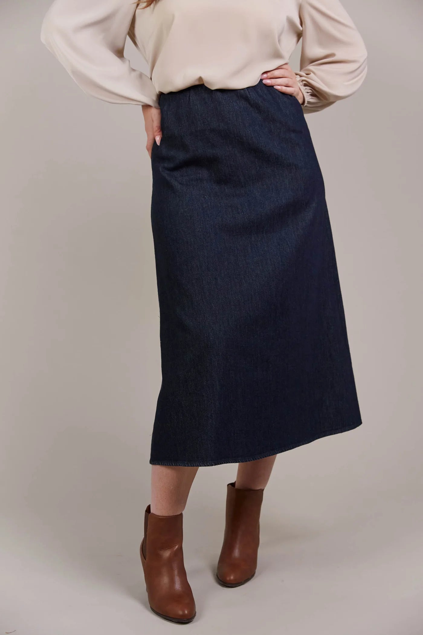 Eb and Ive Pepi Denim Midi Skirt - Oxford