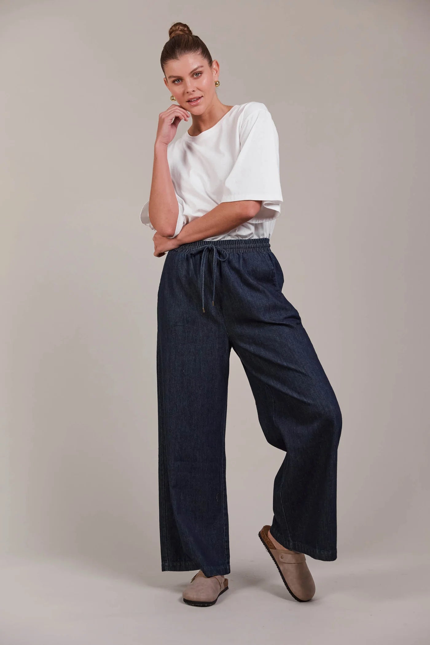 Eb and Ive Pepi Wide Denim Pant - Oxford