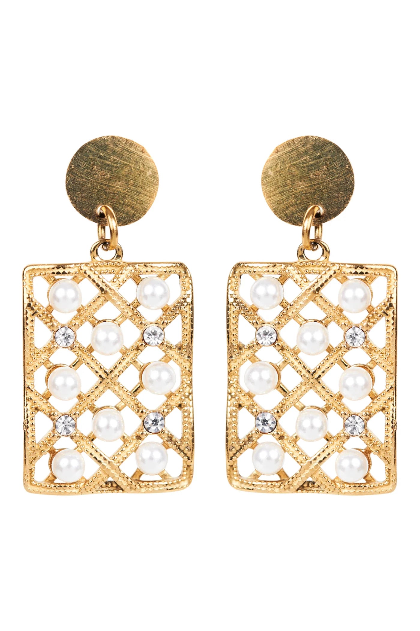 Ivy Earring Square Pearl