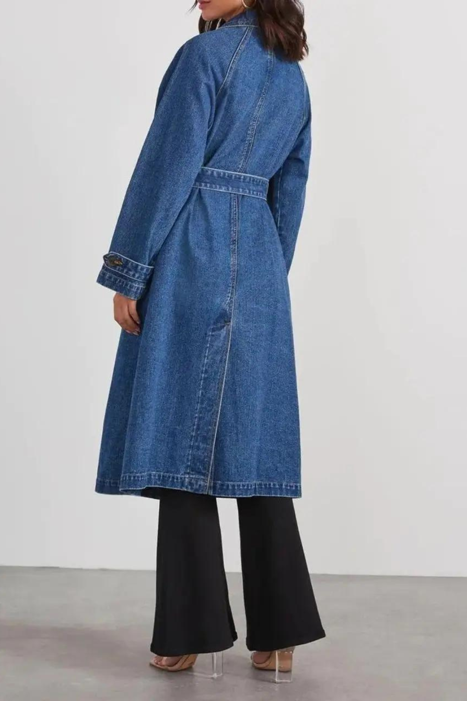 Hazel Denim Double Breasted Coat