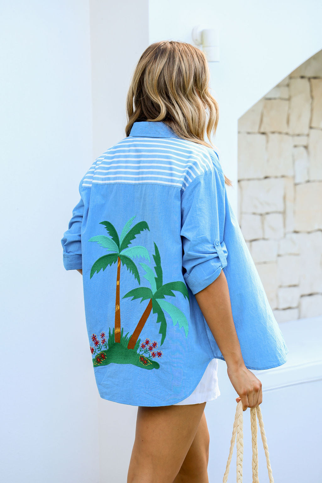 Palm Embroidered Shirt