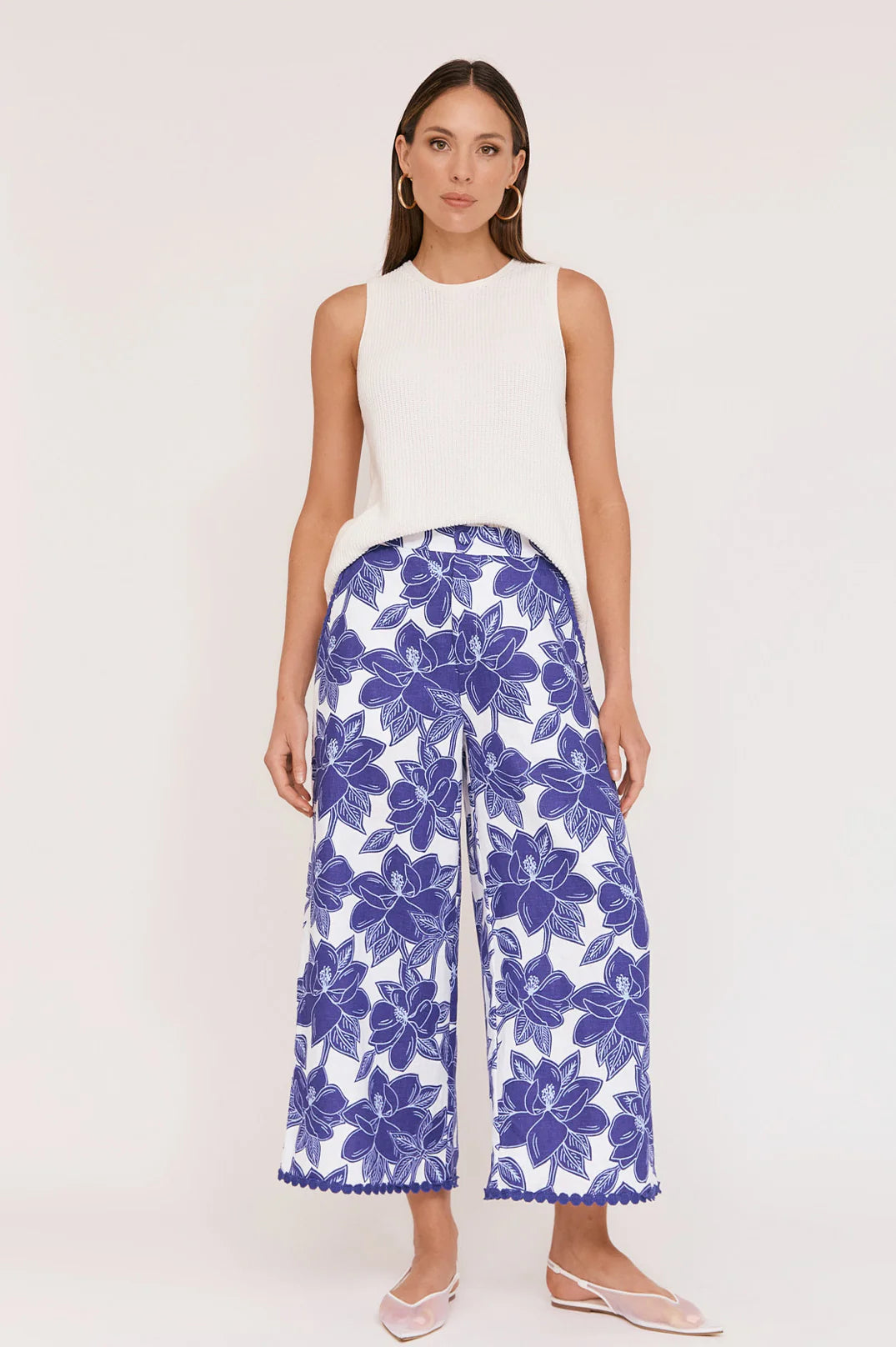 Adorne Alondra Printed Linen Pants