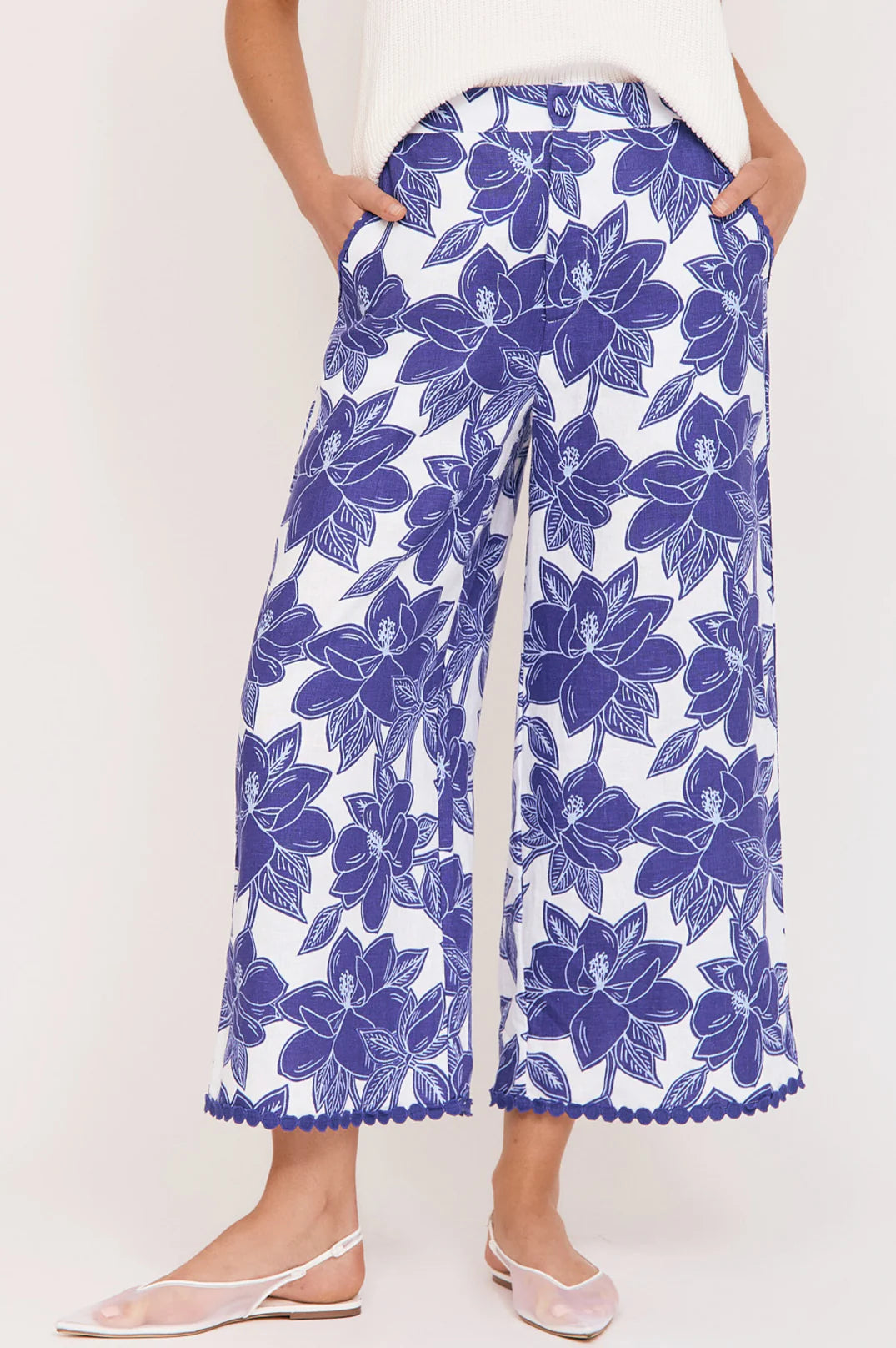 Adorne Alondra Printed Linen Pants