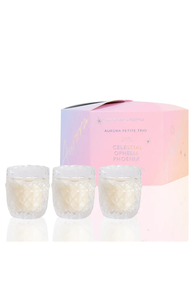 Mrs Darcy Aurora Petite Trio Mini Candles - Celestial, Ophelia, Phoenix