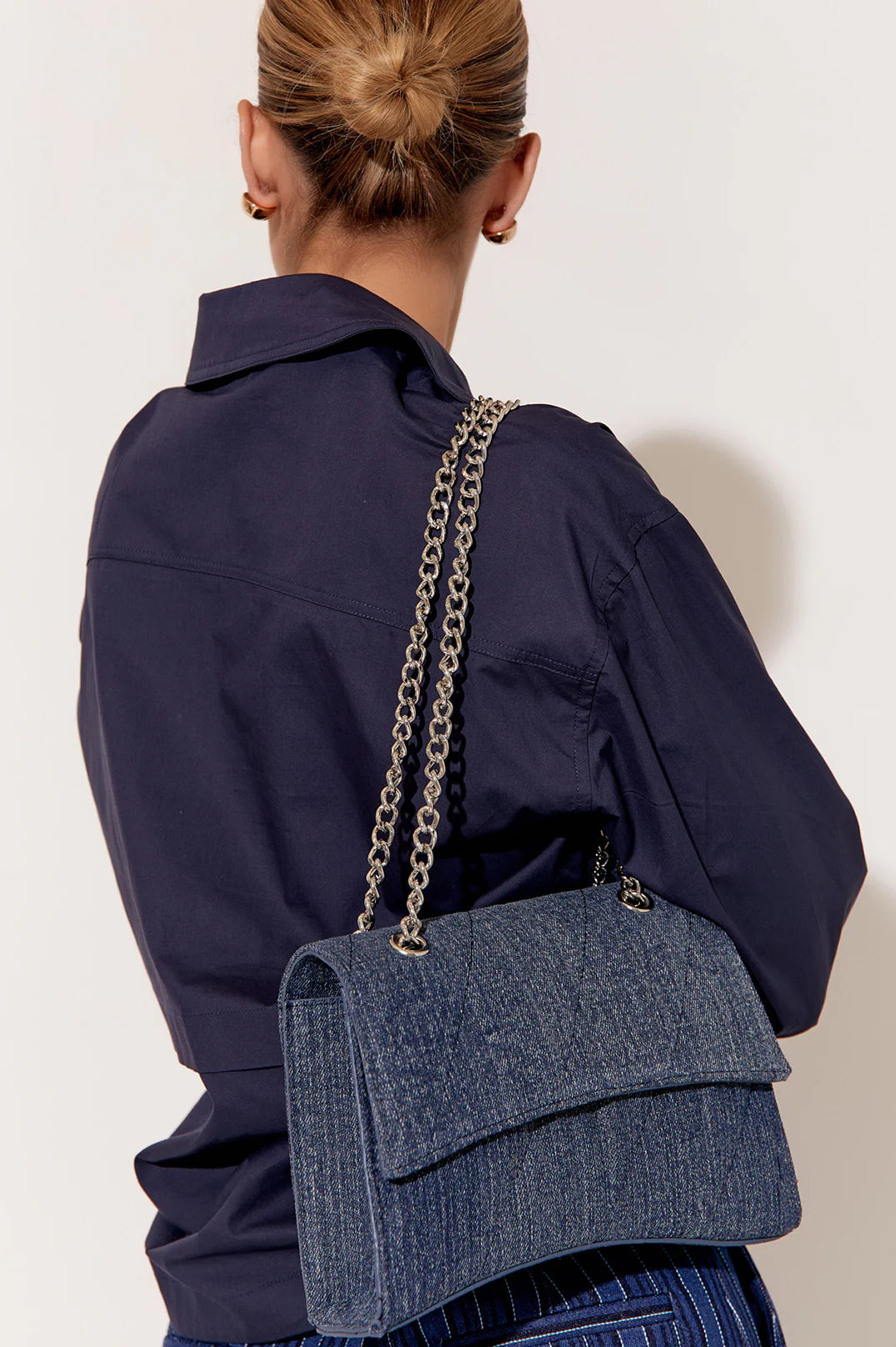 Stella Denim Angled Handbag