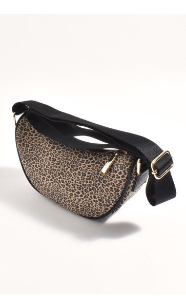 Adorne Luella Leopard Saddle Crossbody Bag