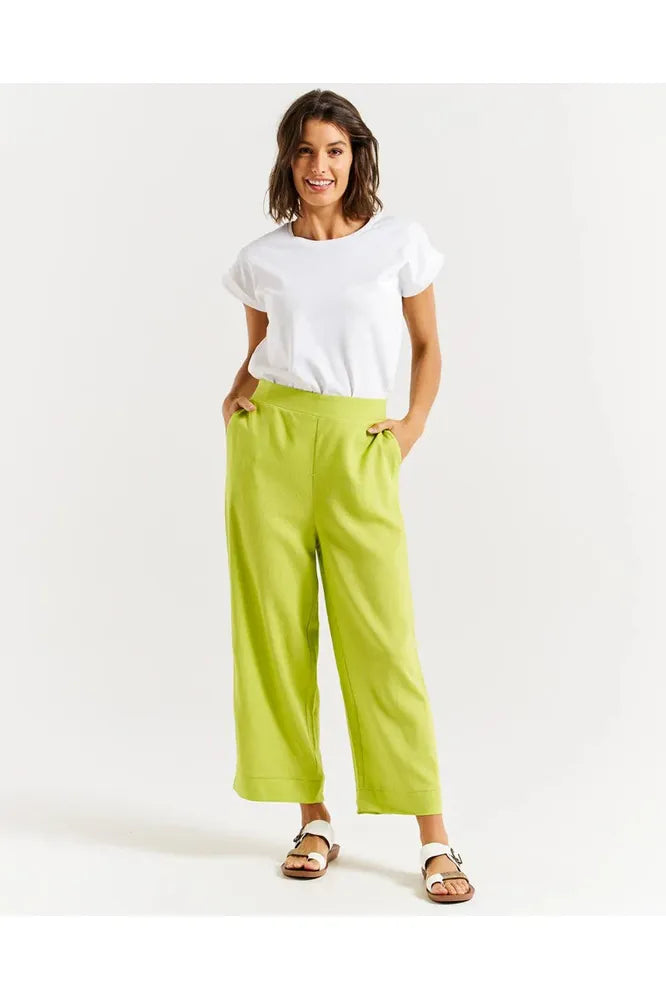 Betty Basics Parker Pant - Lime Green