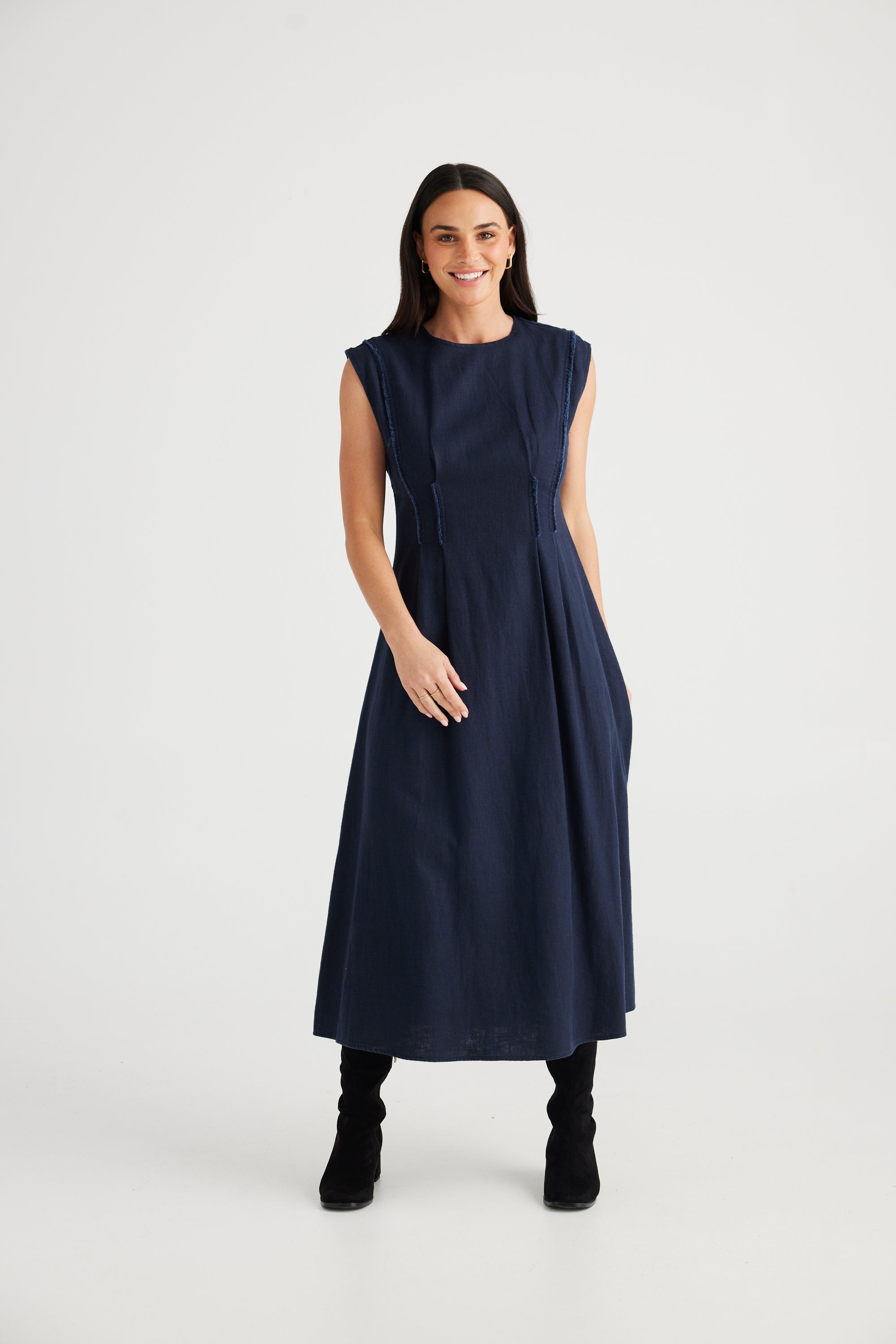 Brave and True Fortuna Dress Navy