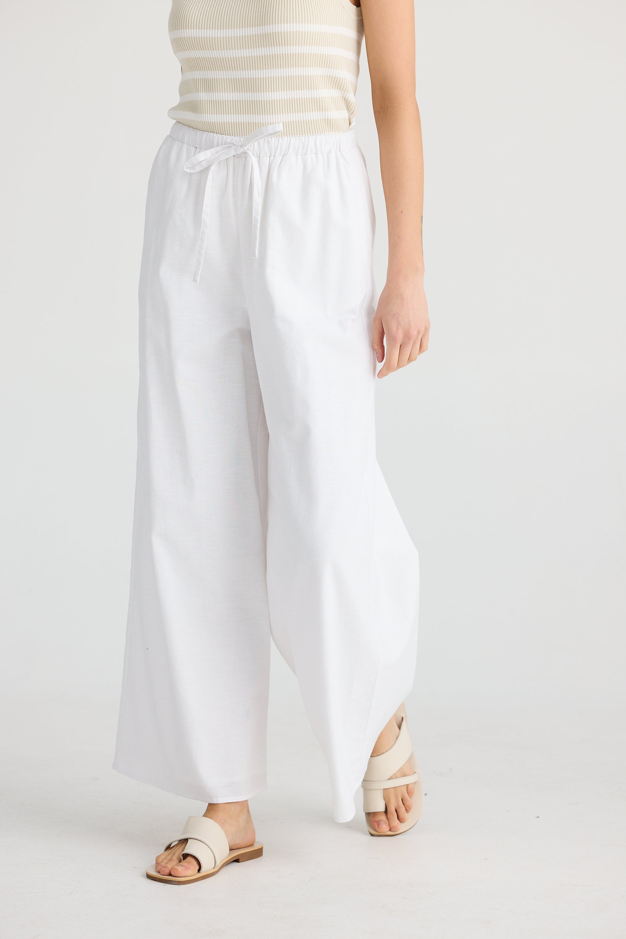 Brave and True Lana White Linen Pants