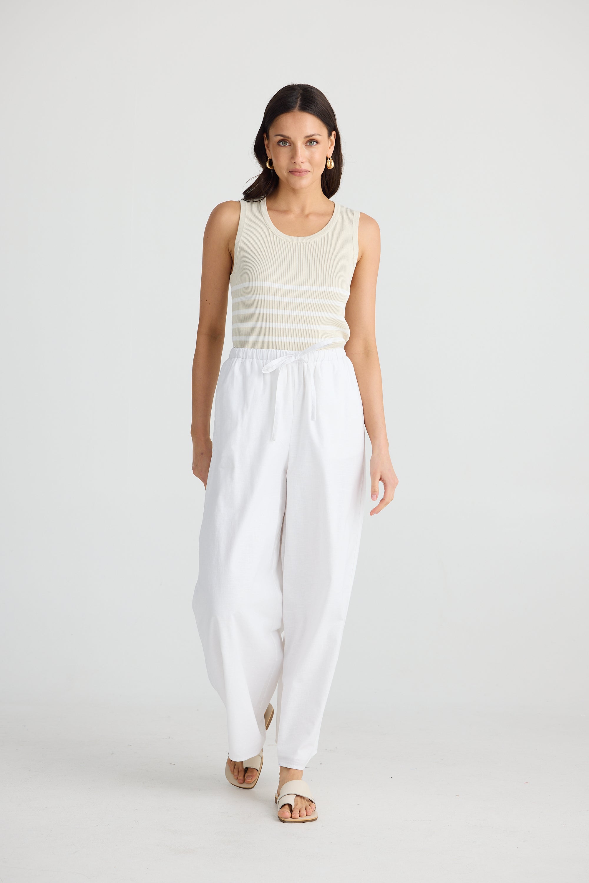 Brave and True Lana White Linen Pants