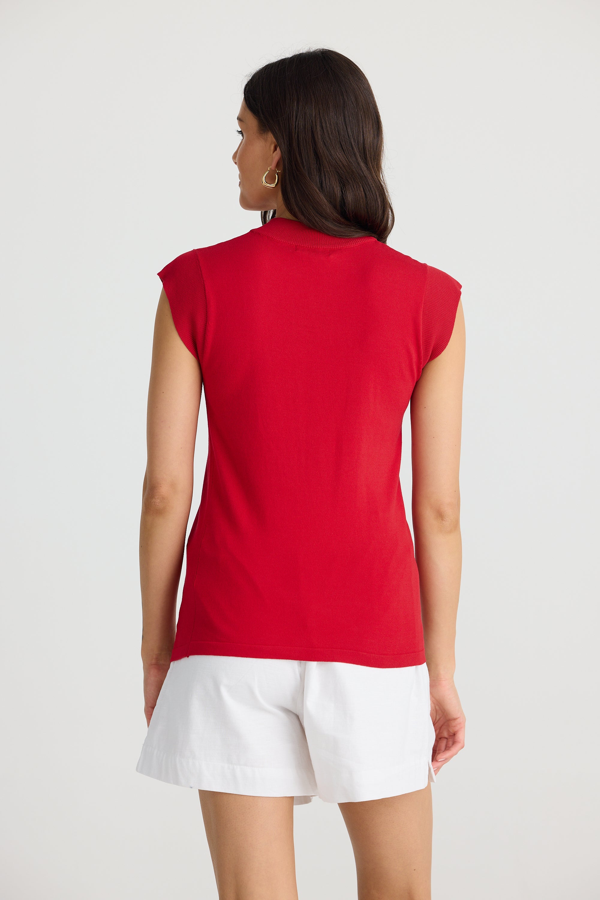 Brave and True Paula Knit Top Scarlet