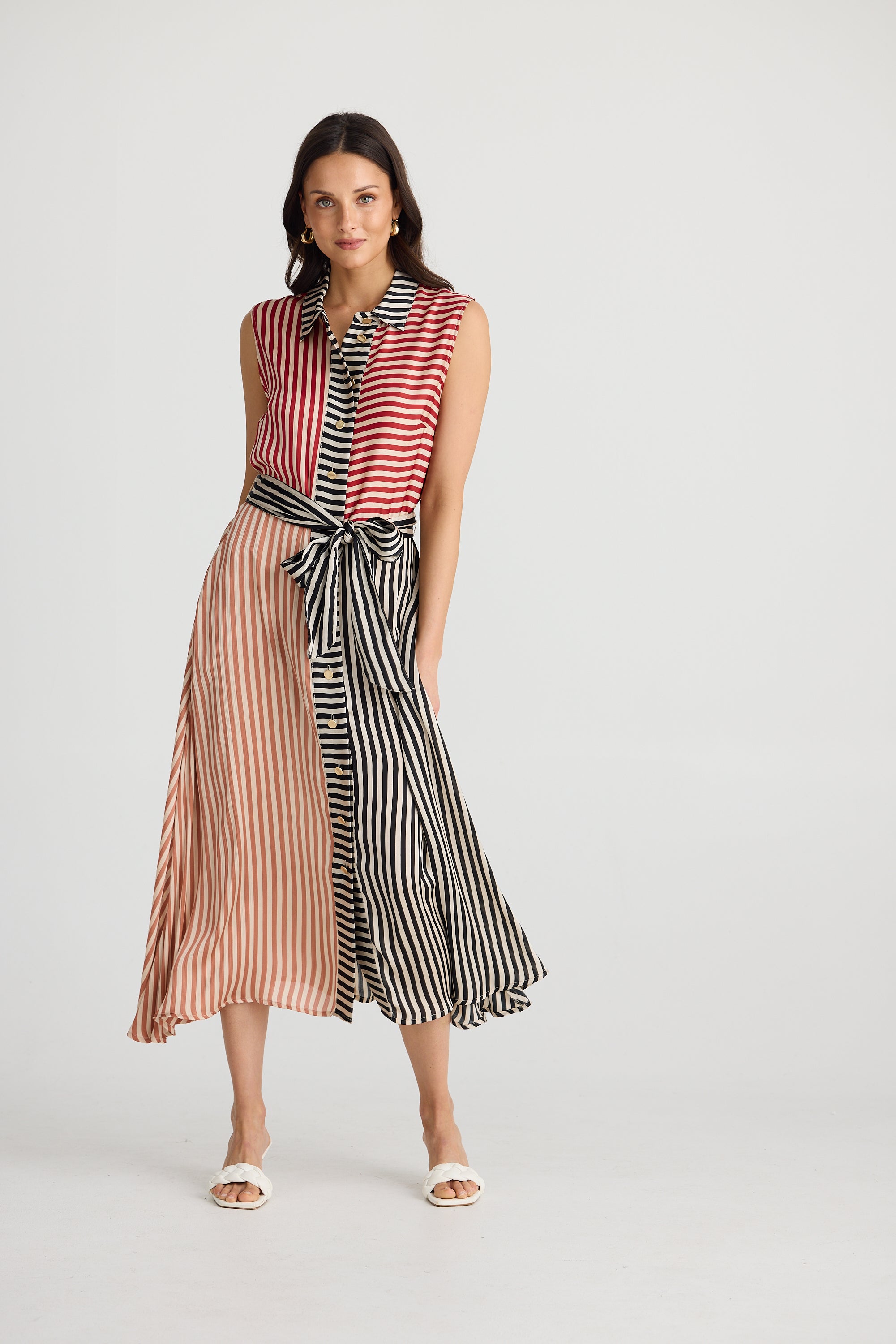 Brave and True Lucy Sleeveless Dress Allsorts Stripe