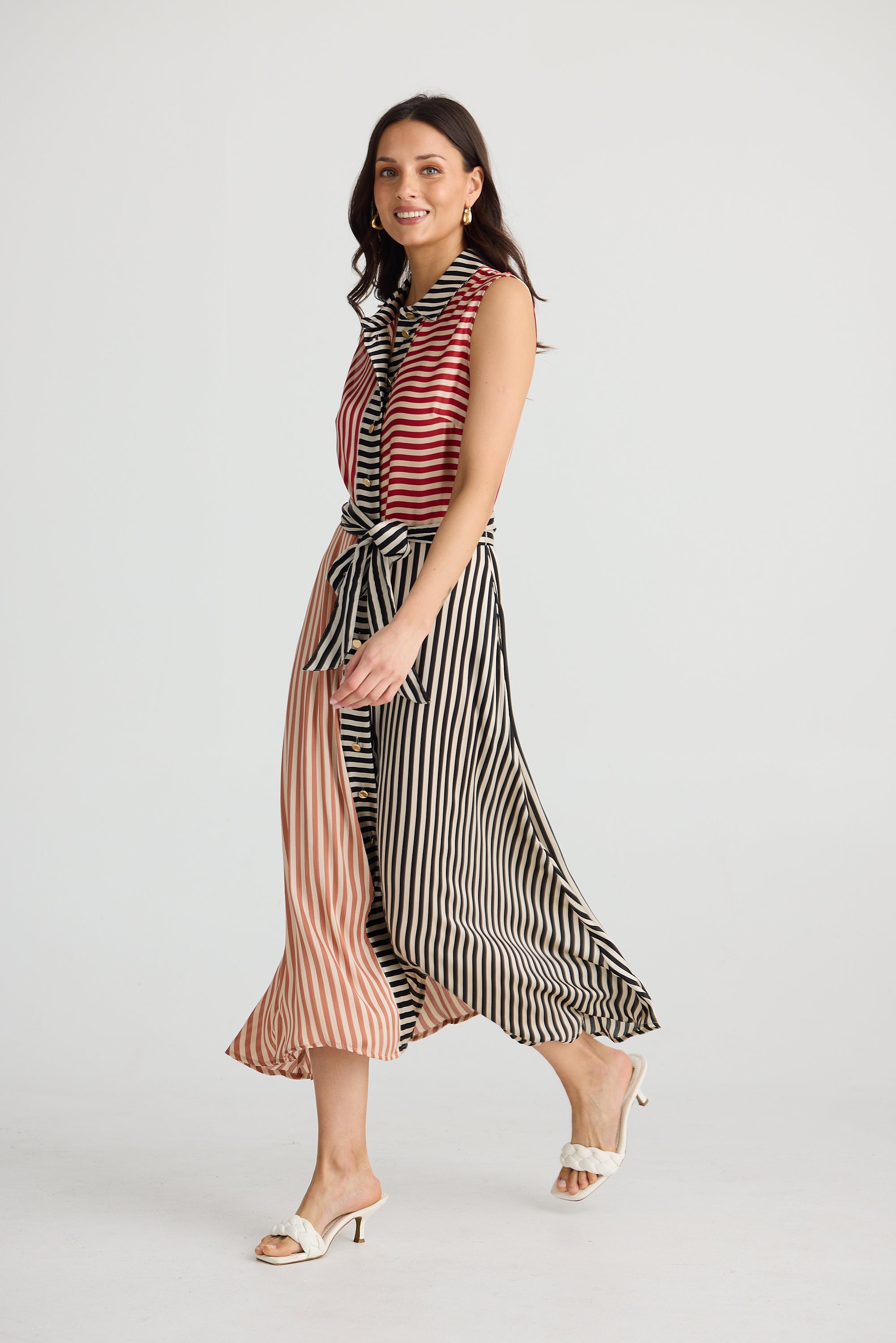 Brave and True Lucy Sleeveless Dress Allsorts Stripe