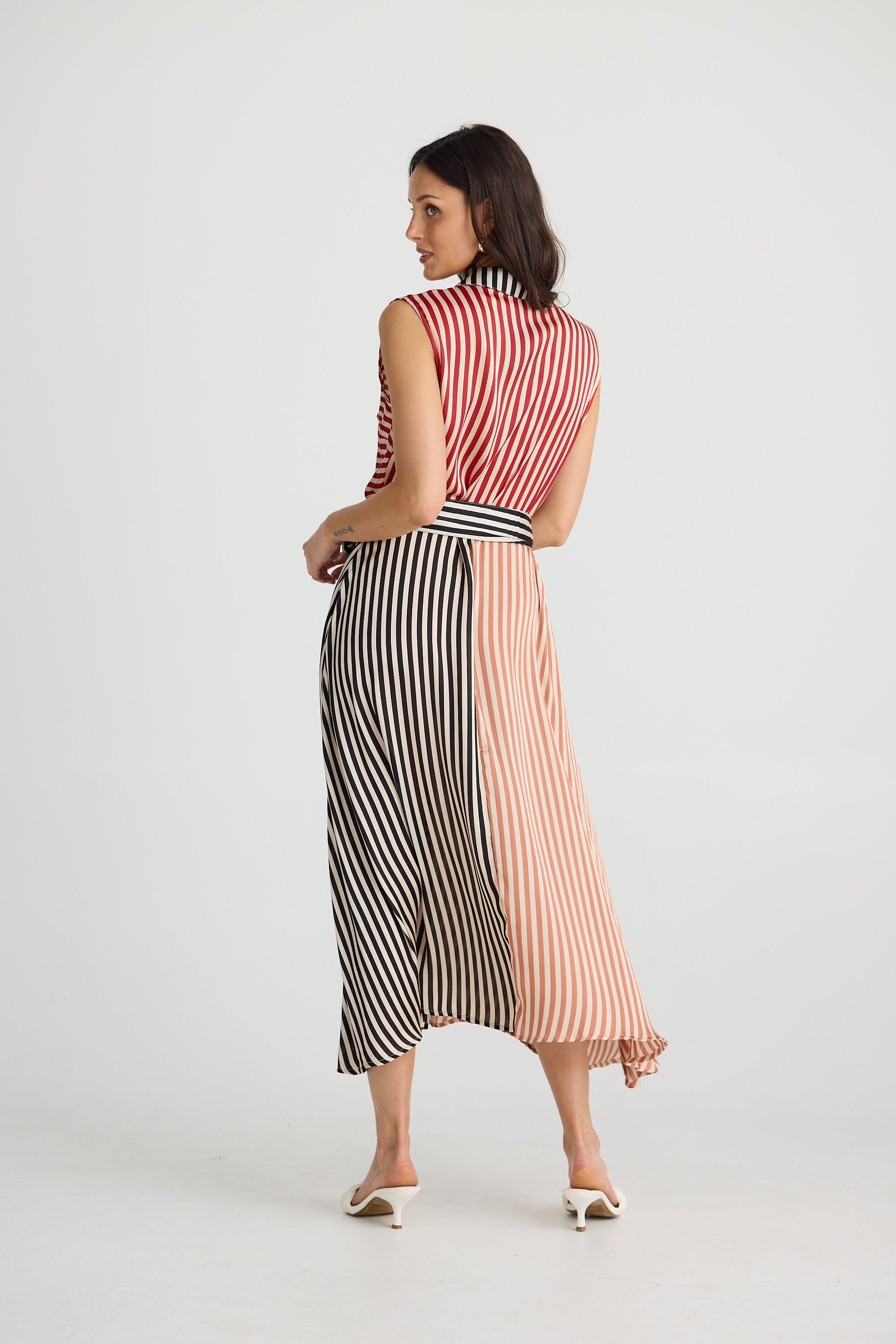 Brave and True Lucy Sleeveless Dress Allsorts Stripe