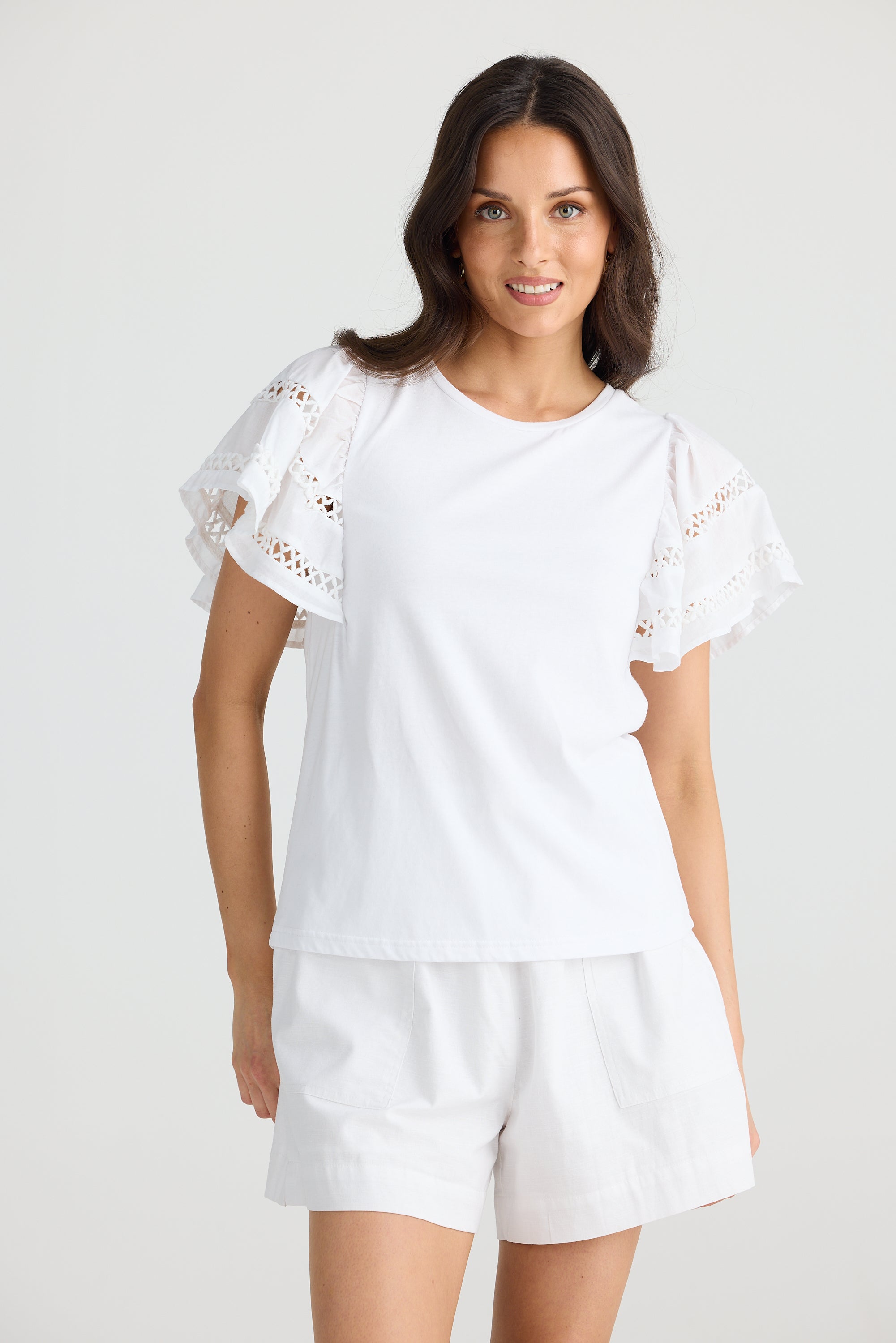 Brave and True Chloe Tee White