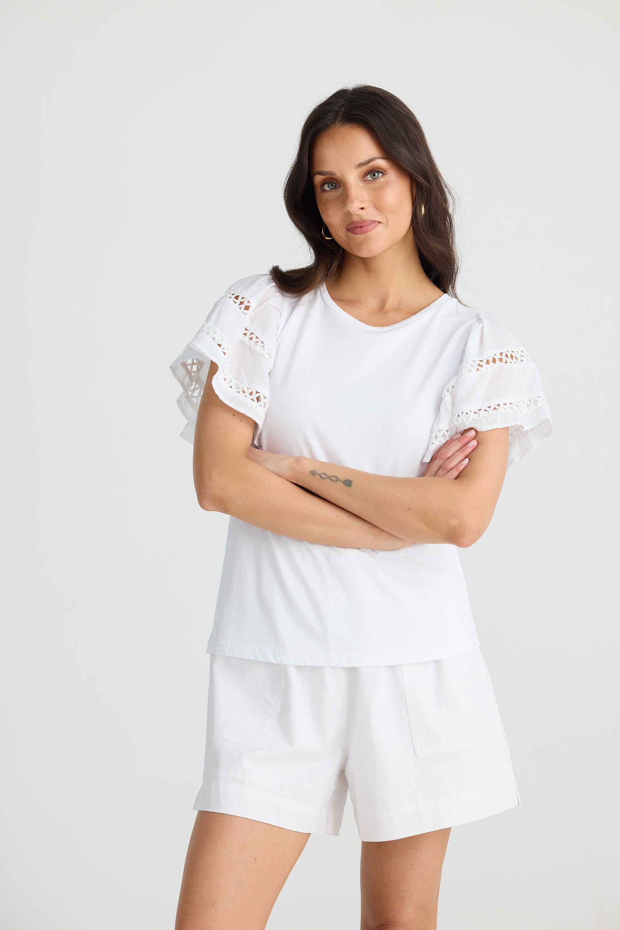 Brave and True Chloe Tee White