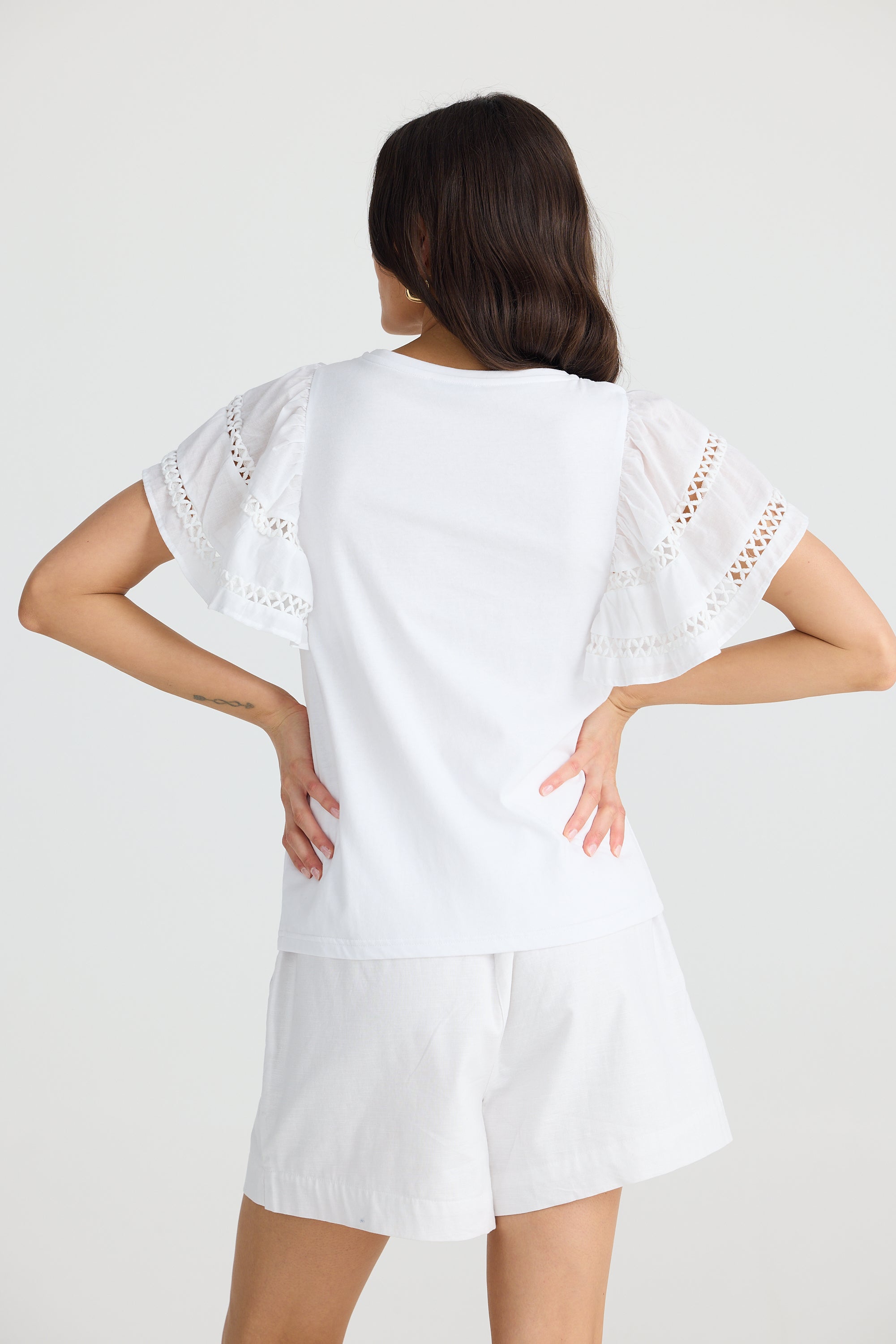 Brave and True Chloe Tee White