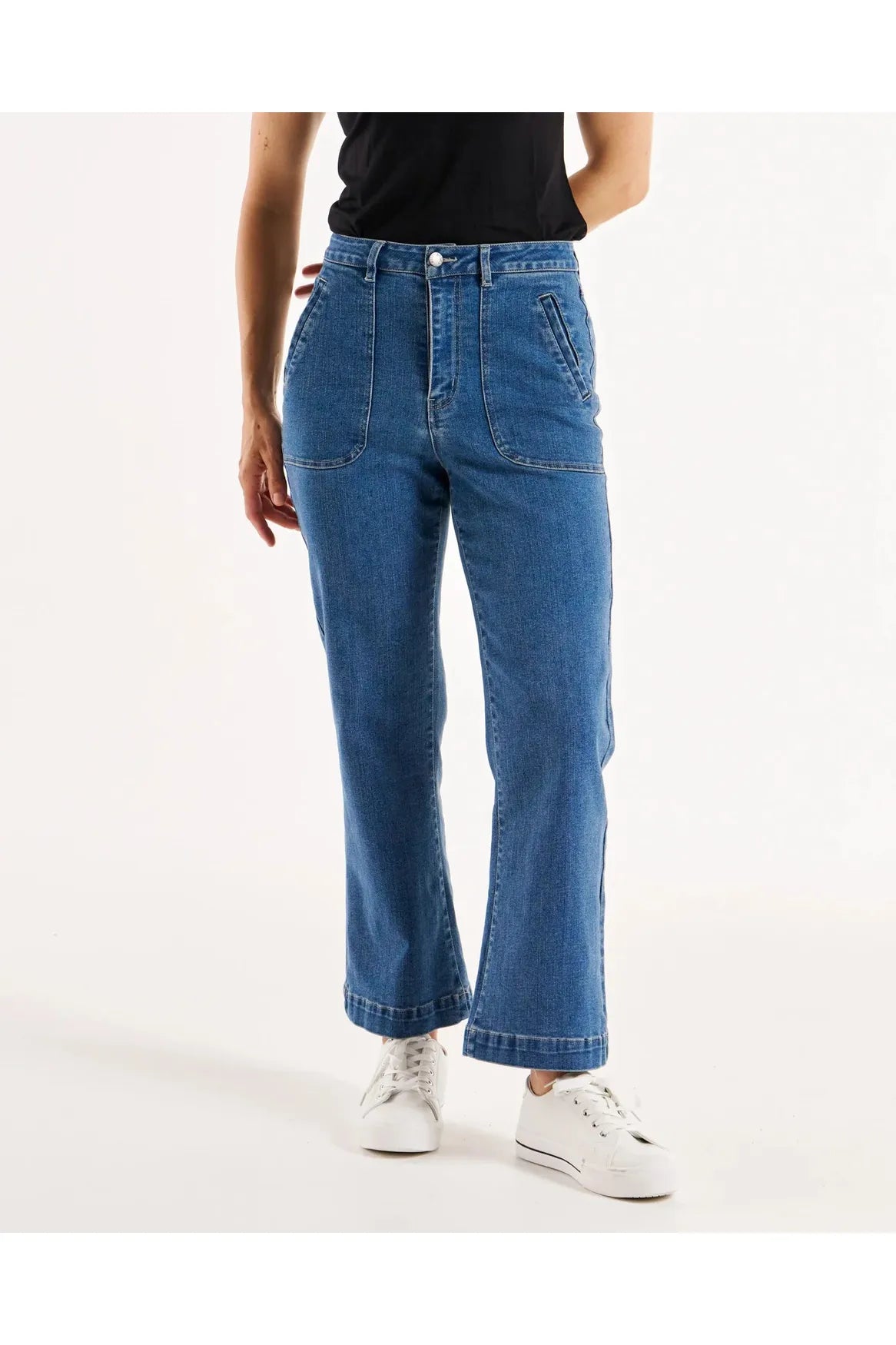 Betty Basics Byrce Bootleg Jean - Vintage Blue