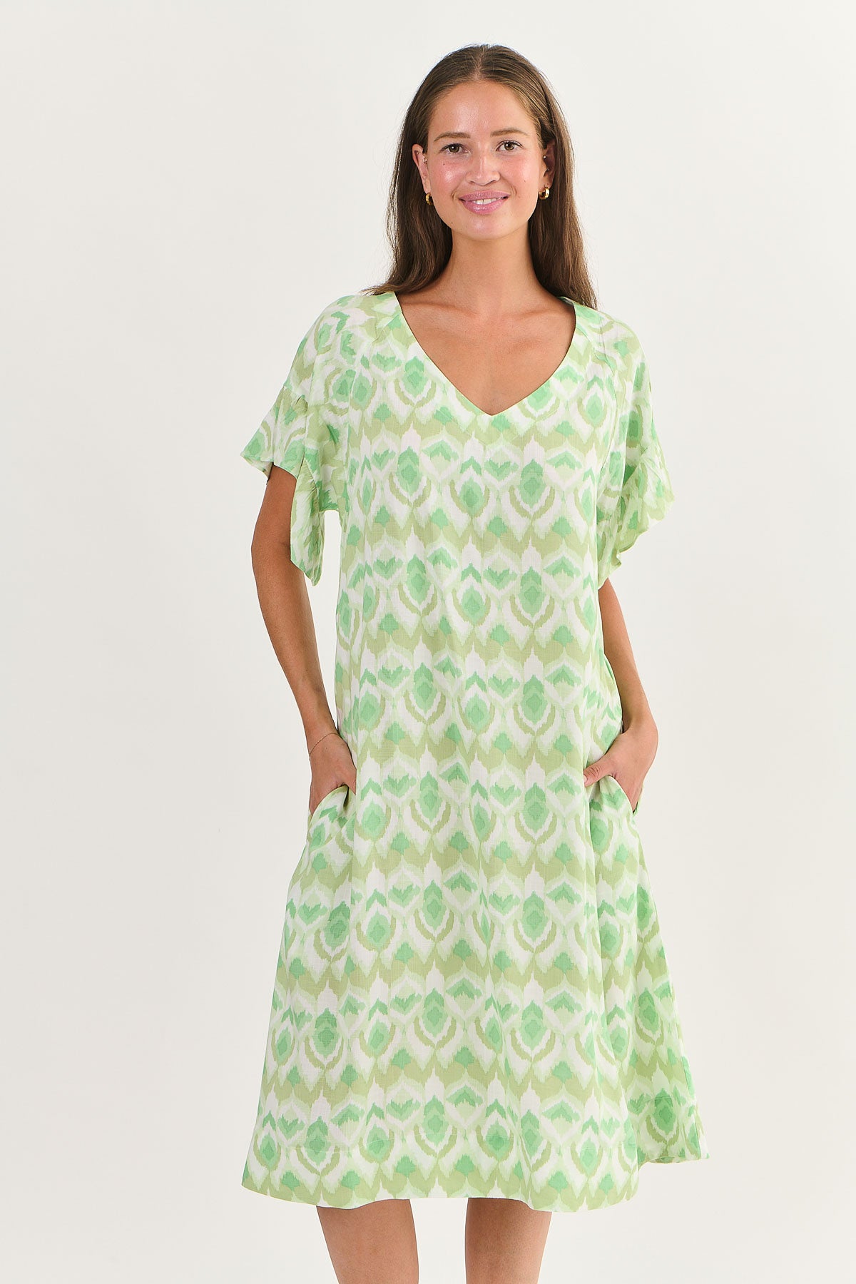 Namastai Ruffle Sleeve Dress Jasmine