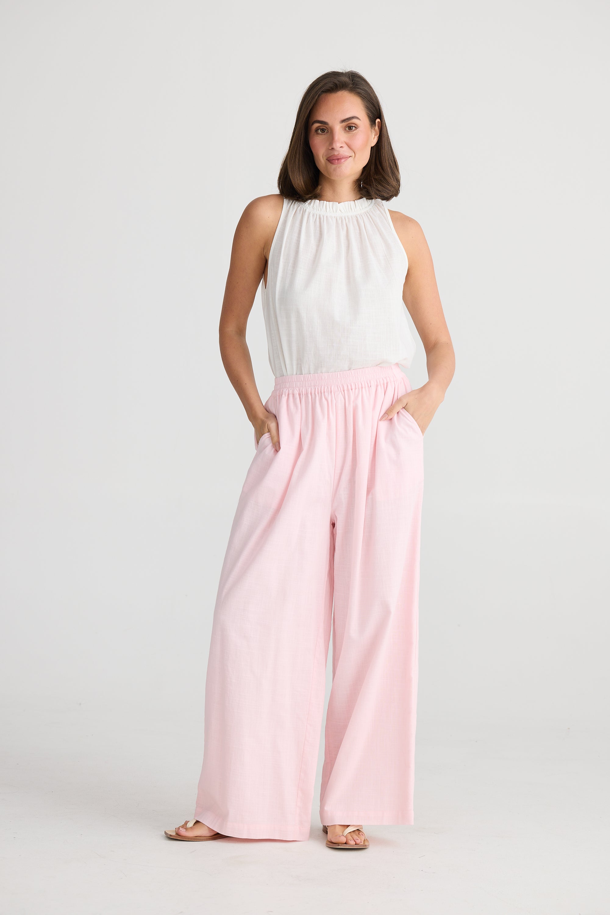 Holiday Playa Cotton Pants Pink