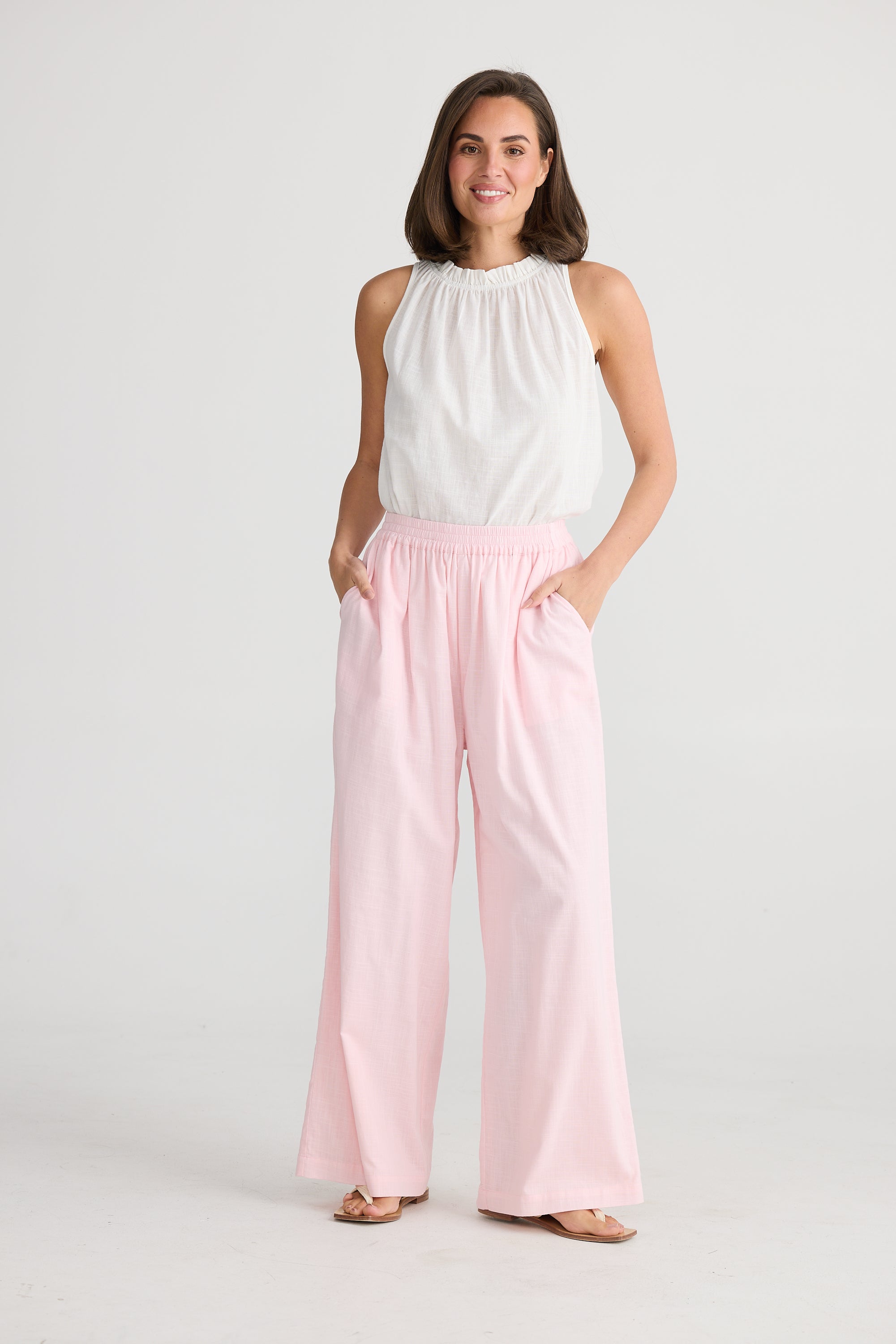 Holiday Playa Cotton Pants Pink