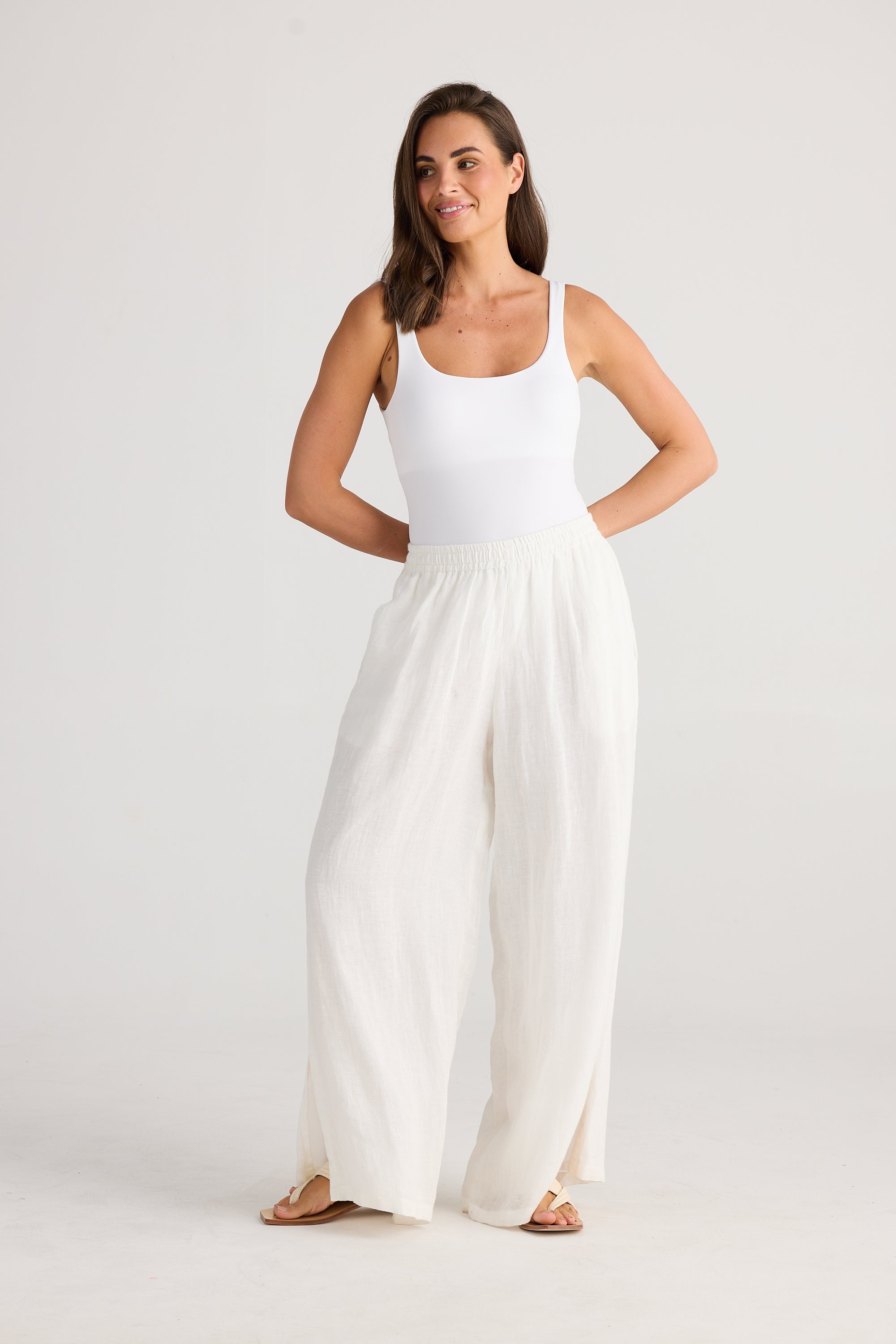 Holiday Fly Away Pant White Gauze