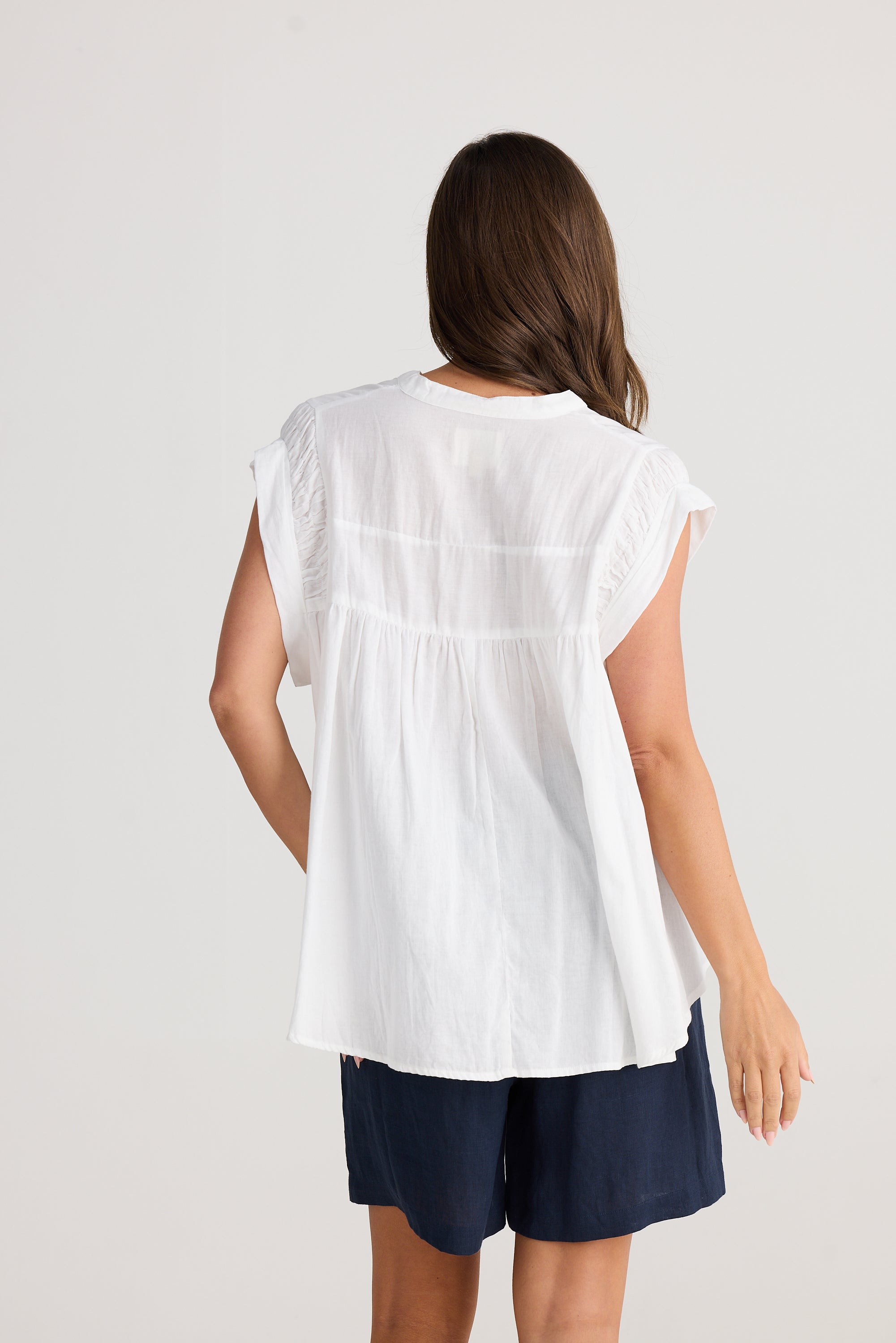 Holiday Clementine Top White