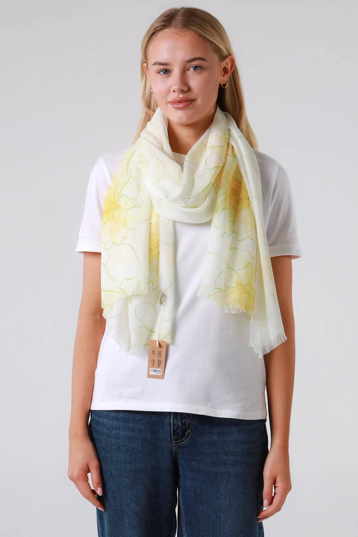 Yellow Flower Scarf