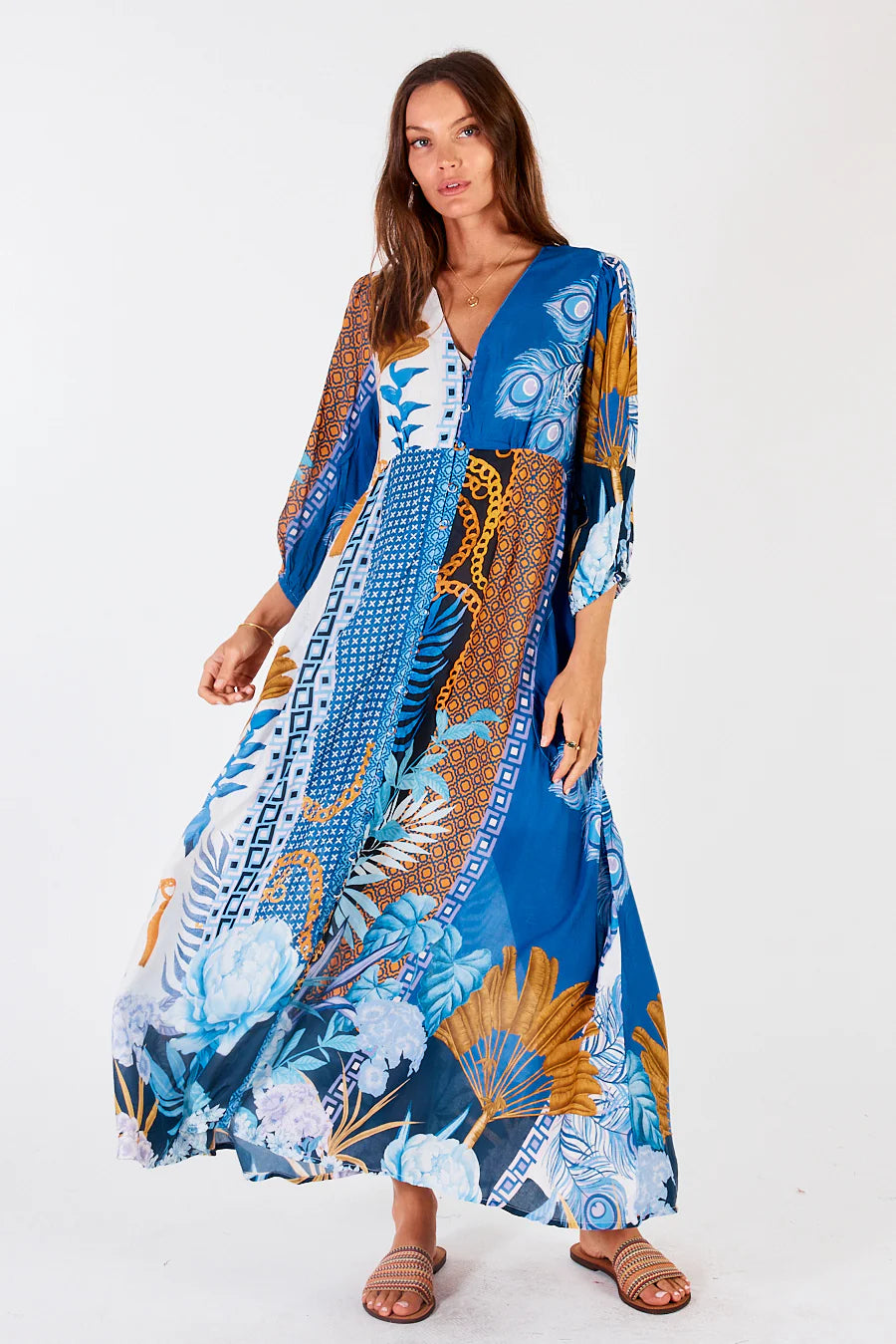 Lula Soul Ravello Midi Dress Azure