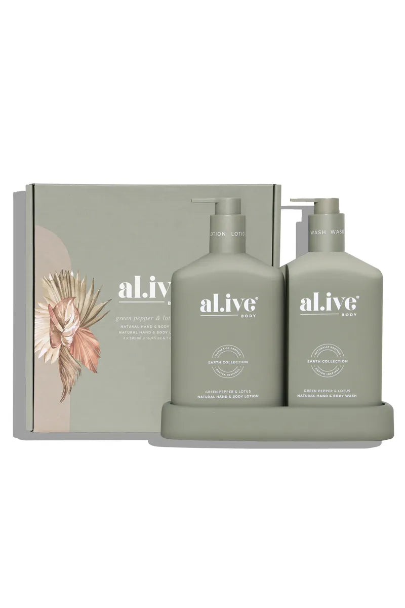 al.ive Green Pepper and Lotus Wash and Lotion Duo