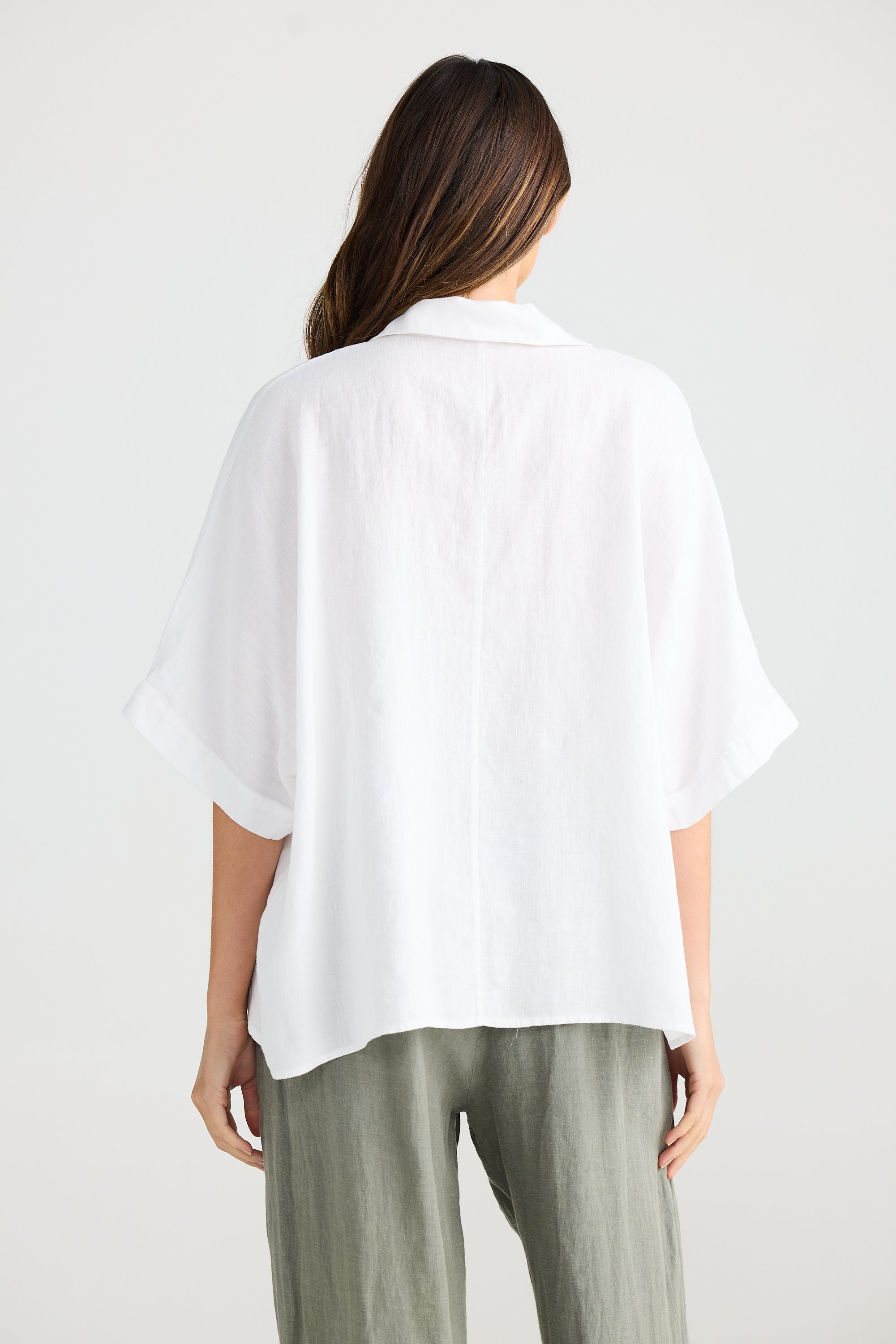 Shanty Wander Top White Linen