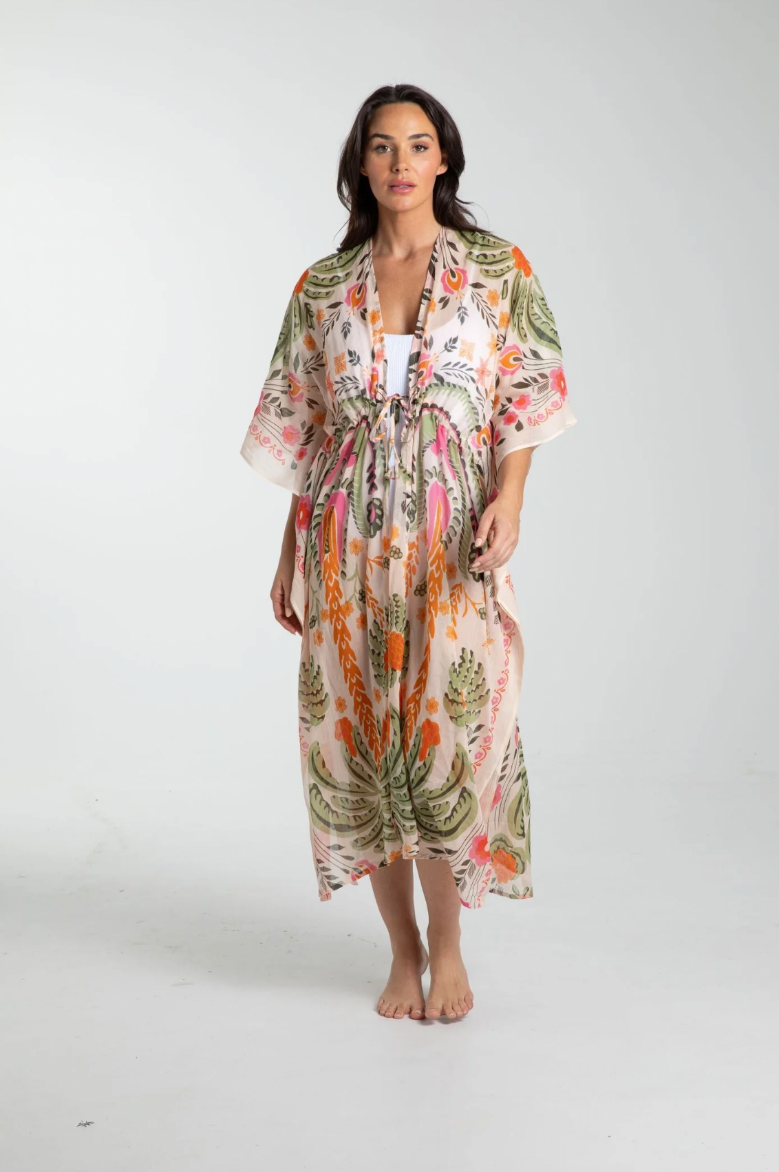 Holiday Asta Long Kaftan Palm