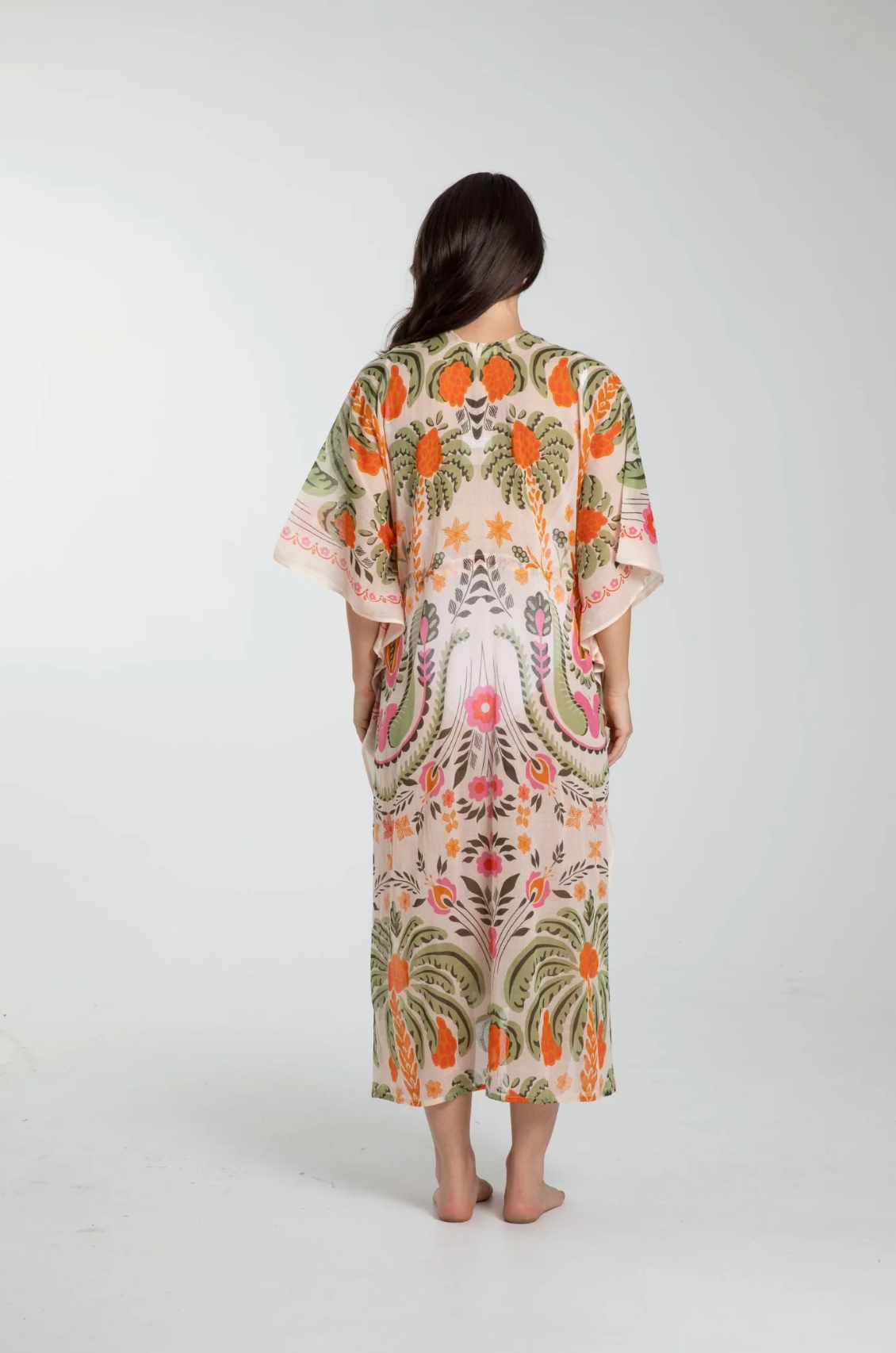 Holiday Asta Long Kaftan Palm