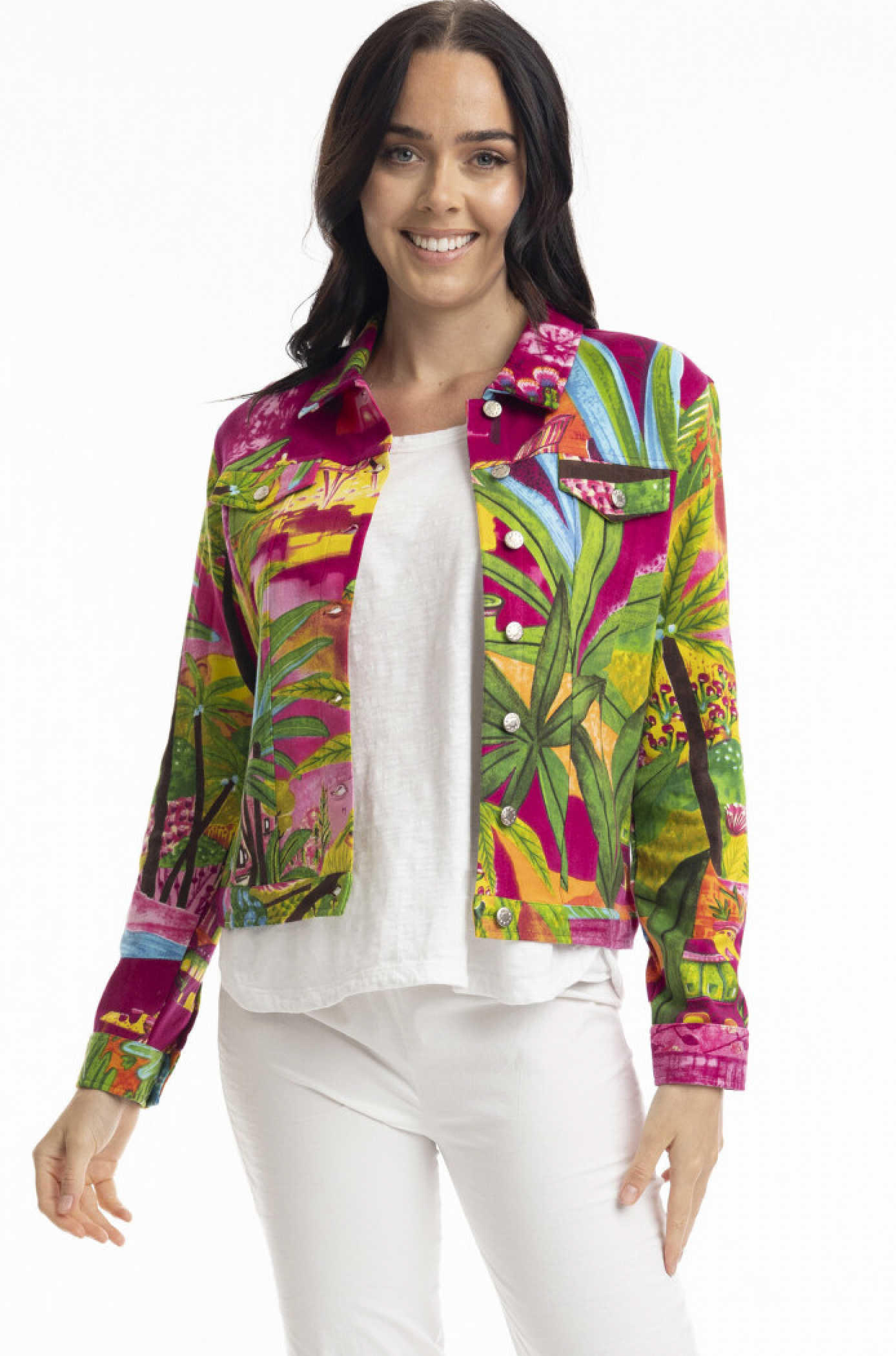 Orientique Printed Ponte Jacket Marakesh