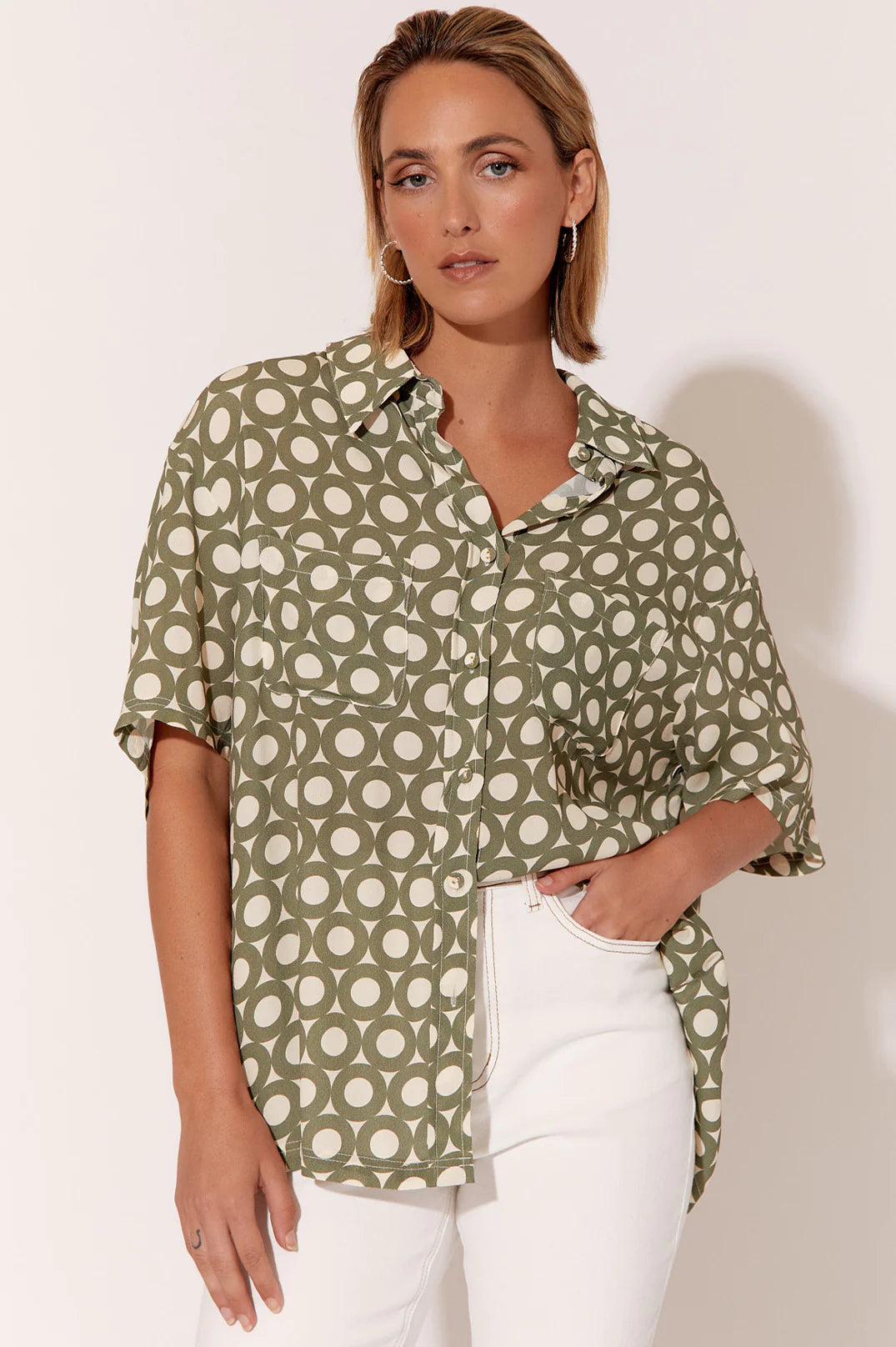 Adorne Ayla Geometric Shirt