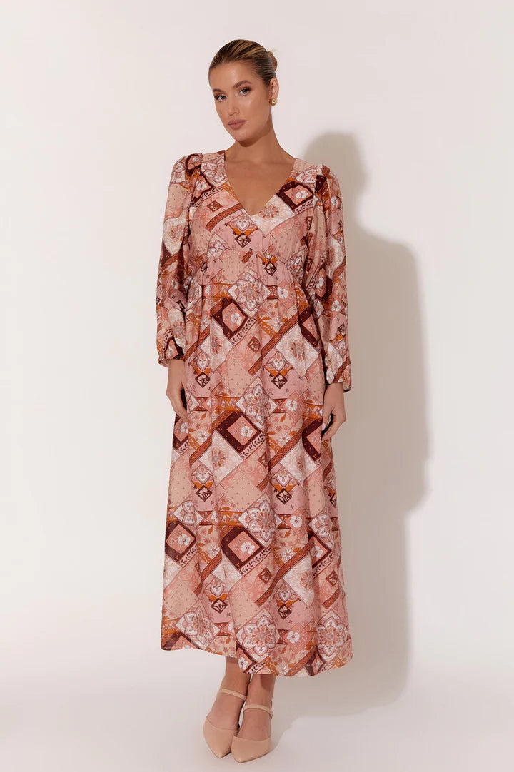 Adorne Cartia Patchwork Print Dress