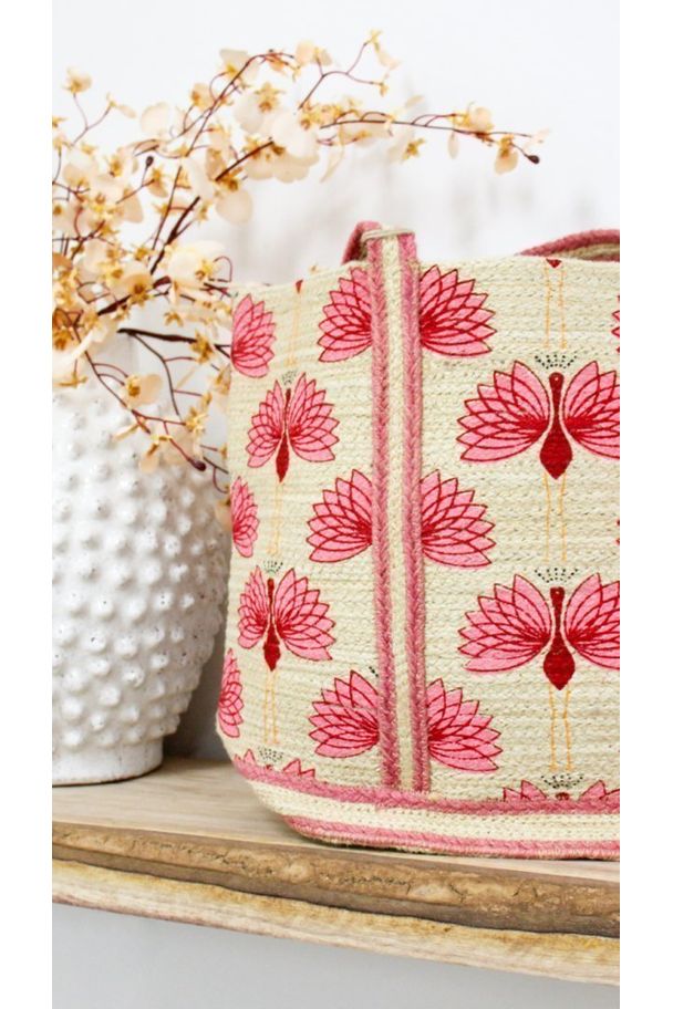 Jute Bag Flamingo