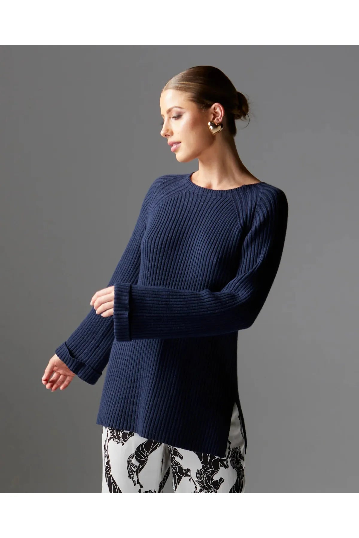 Fate+Becker Bluebell Rib Tunic Navy