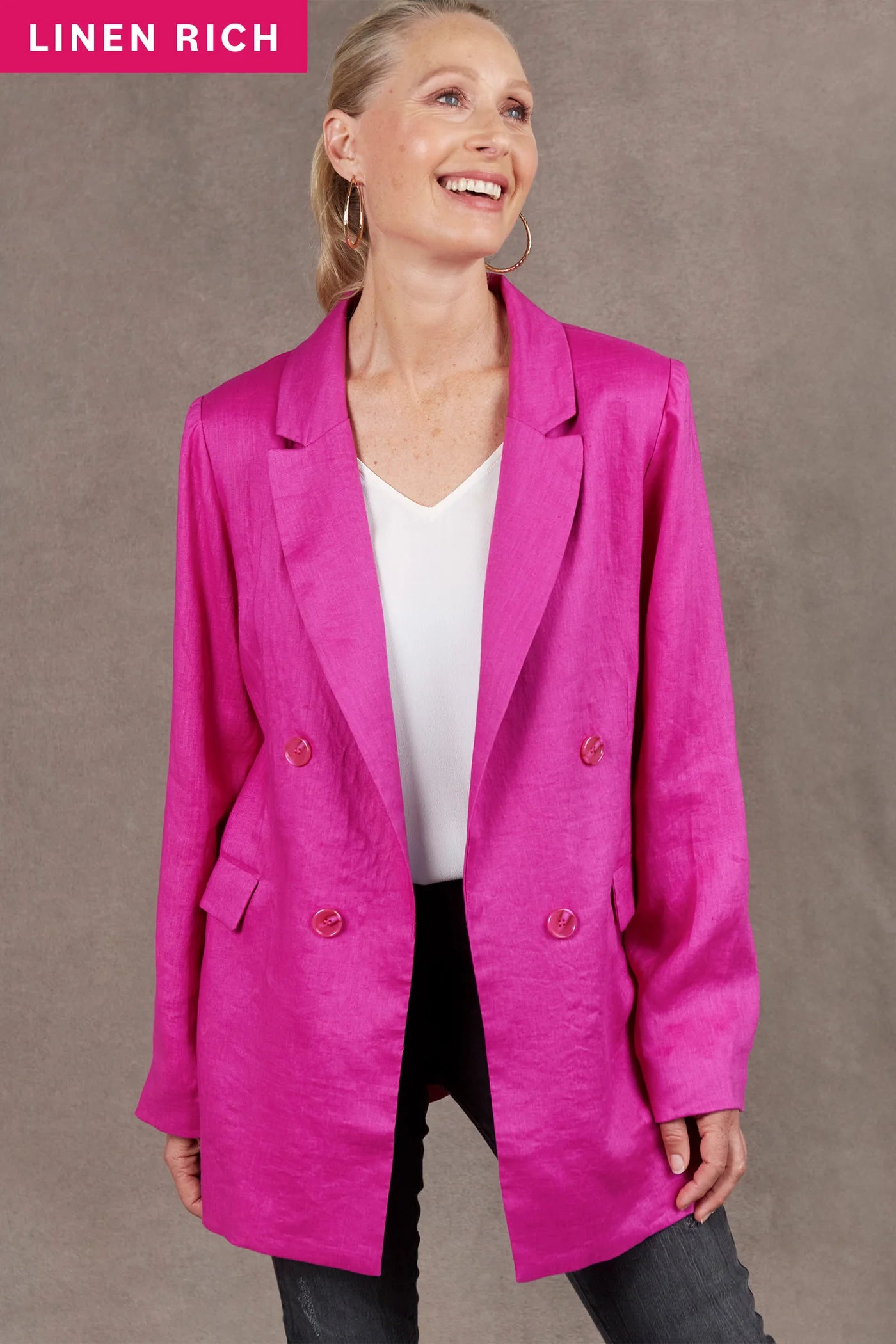 Eb and Ive Nama Blazer Magenta