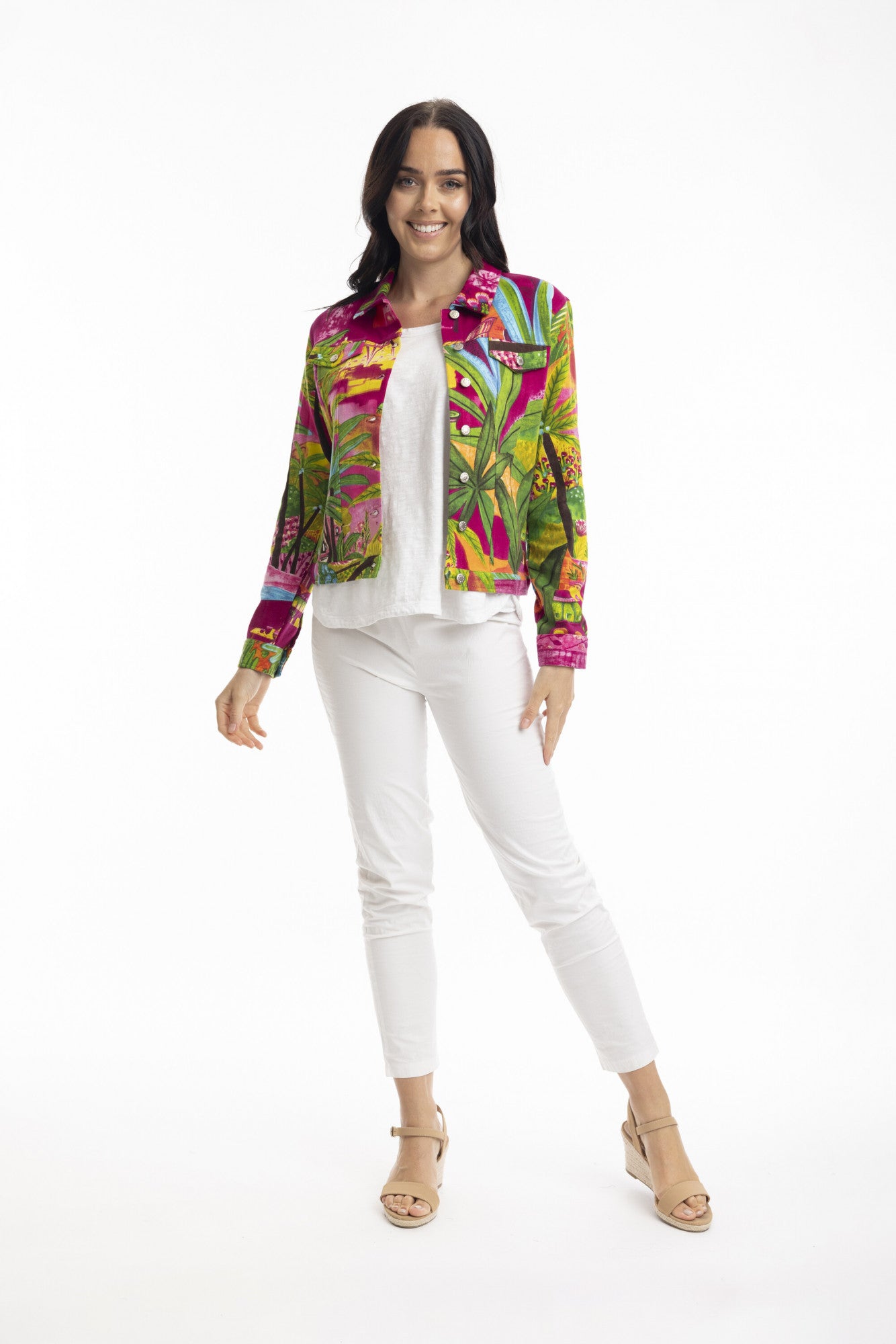 Orientique Printed Ponte Jacket Marakesh